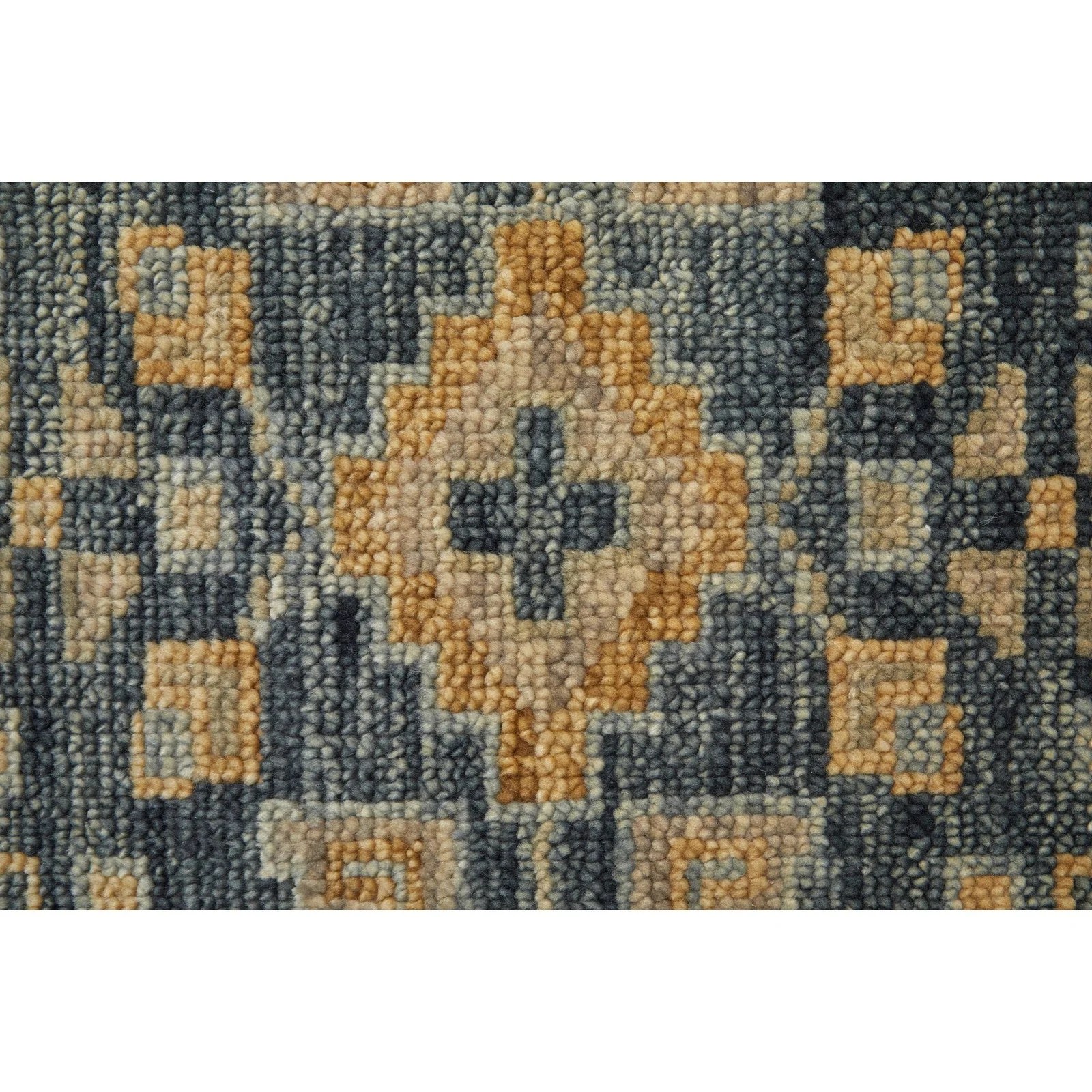 Feizy Fillmore 6941F Transitional Medallion Rug in Blue/Gray - Image 7