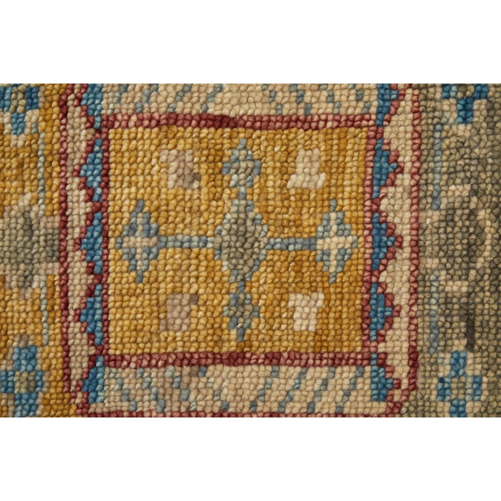 Feizy Fillmore 6944F Traditional Geometric Rug in Blue/Yellow/Red - Image 7