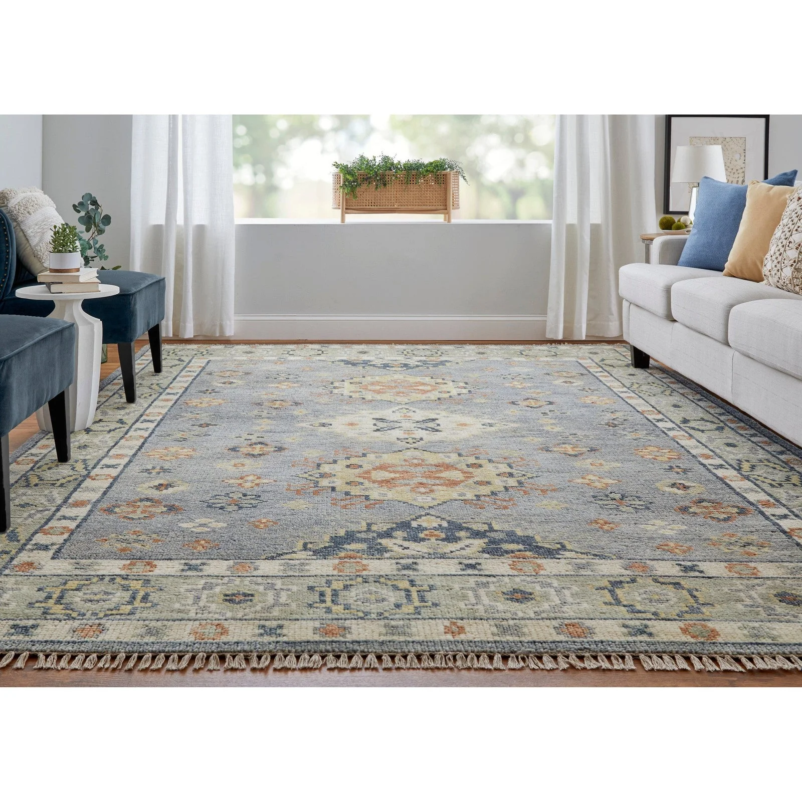 Feizy Fillmore 69CIF Transitional Diamond in Blue/Taupe/Gray - Image 4