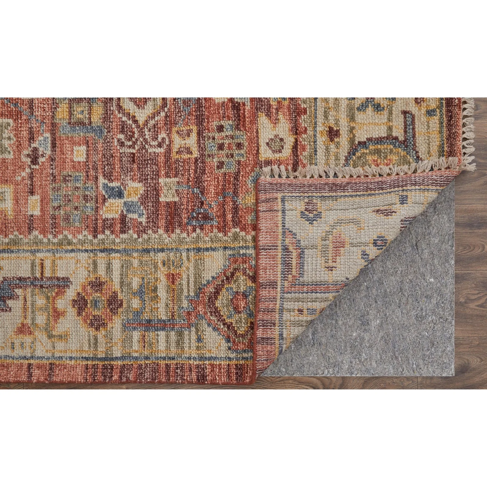 Feizy Fillmore 69CKF Transitional Medallion in Red/Ivory/Gold - Image 6