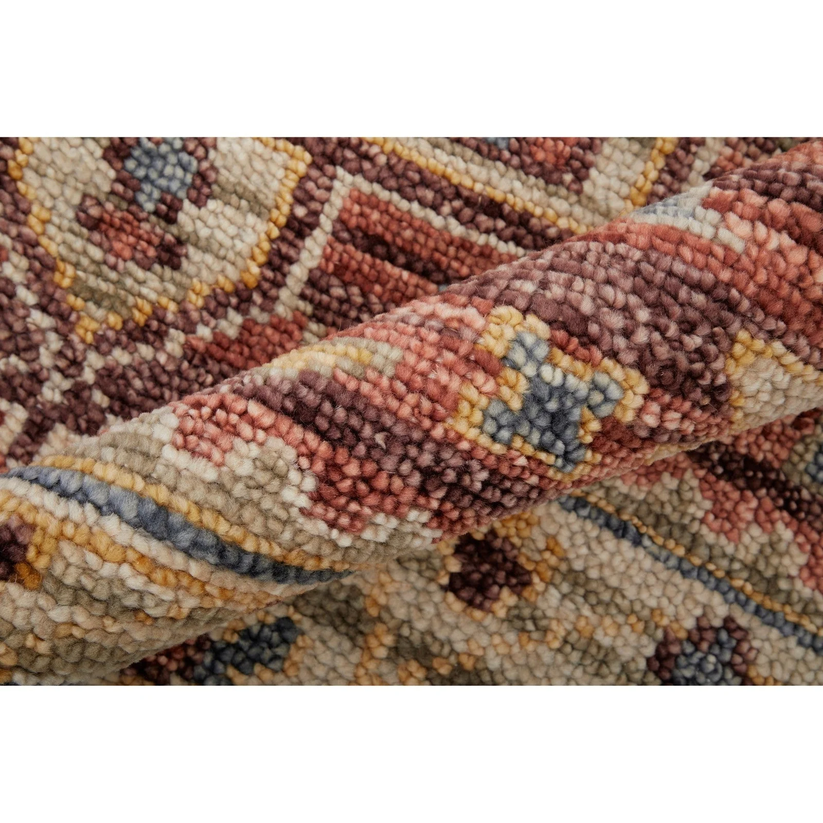 Feizy Fillmore 69CKF Transitional Medallion in Red/Ivory/Gold - Image 7