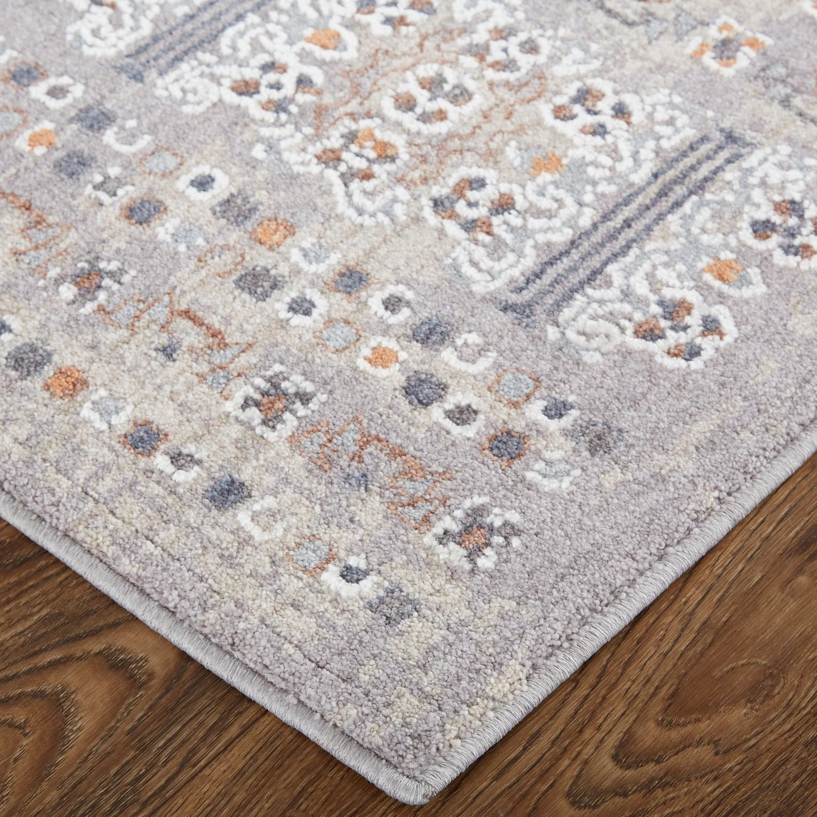 Feizy Francisco 39GCF Transitional Oriental in Orange/Gray/White - Image 2
