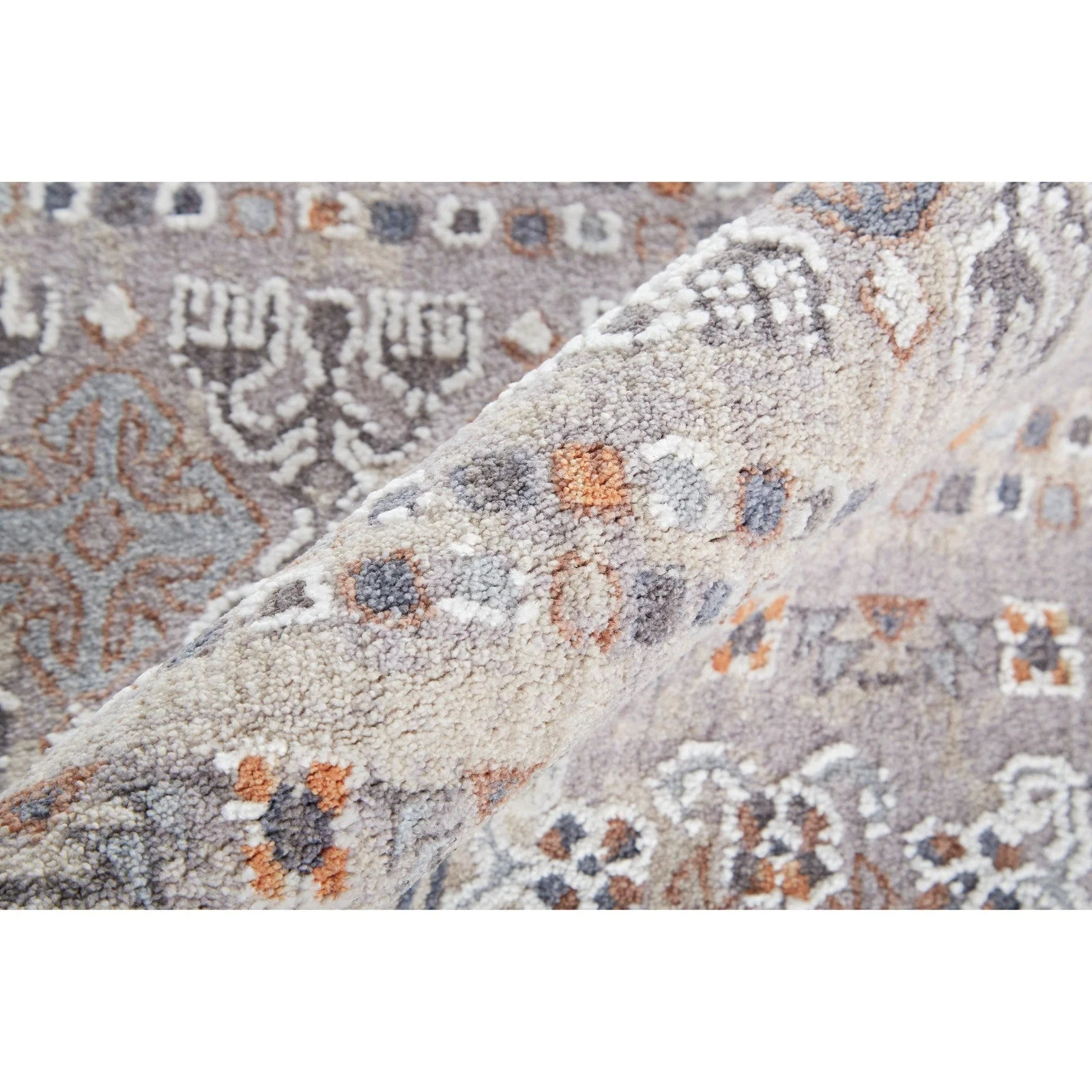 Feizy Francisco 39GCF Transitional Oriental in Orange/Gray/White - Image 4