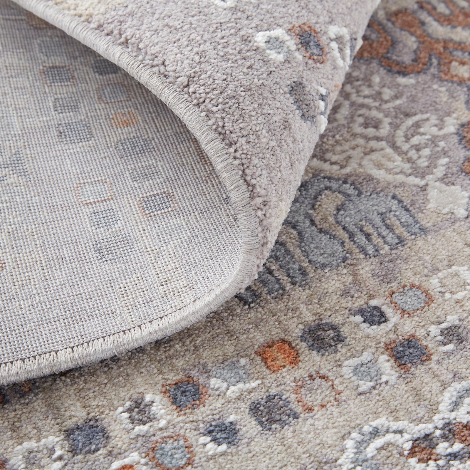 Feizy Francisco 39GCF Transitional Oriental in Orange/Gray/White - Image 6