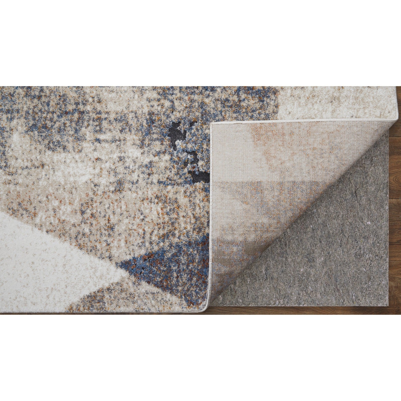 Feizy Gilmore 39MKF Modern Color Block in Blue/Ivory/Taupe - Image 6