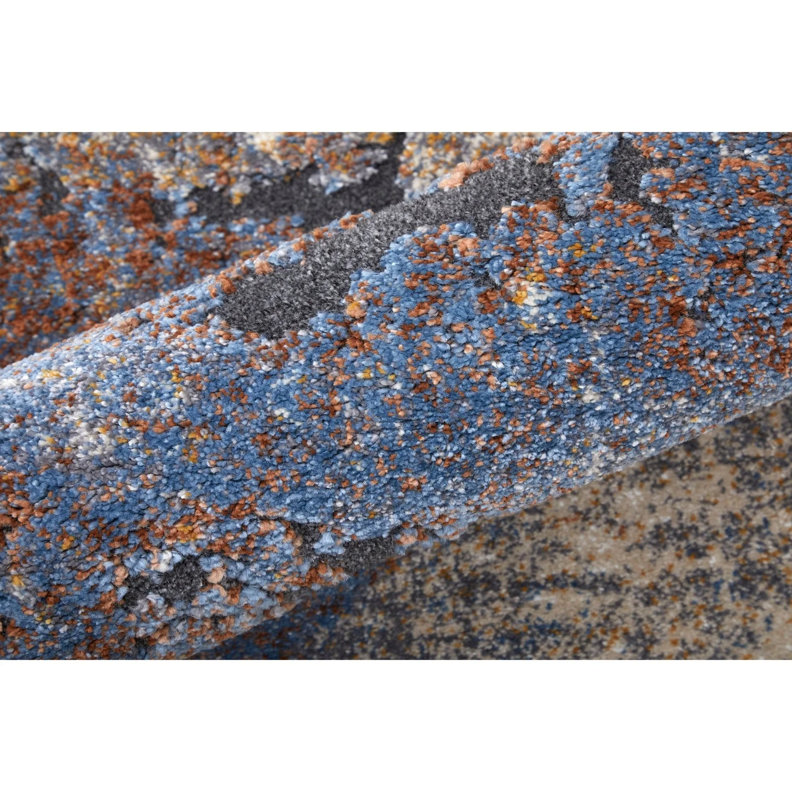 Feizy Gilmore 39MKF Modern Color Block in Blue/Ivory/Taupe - Image 7