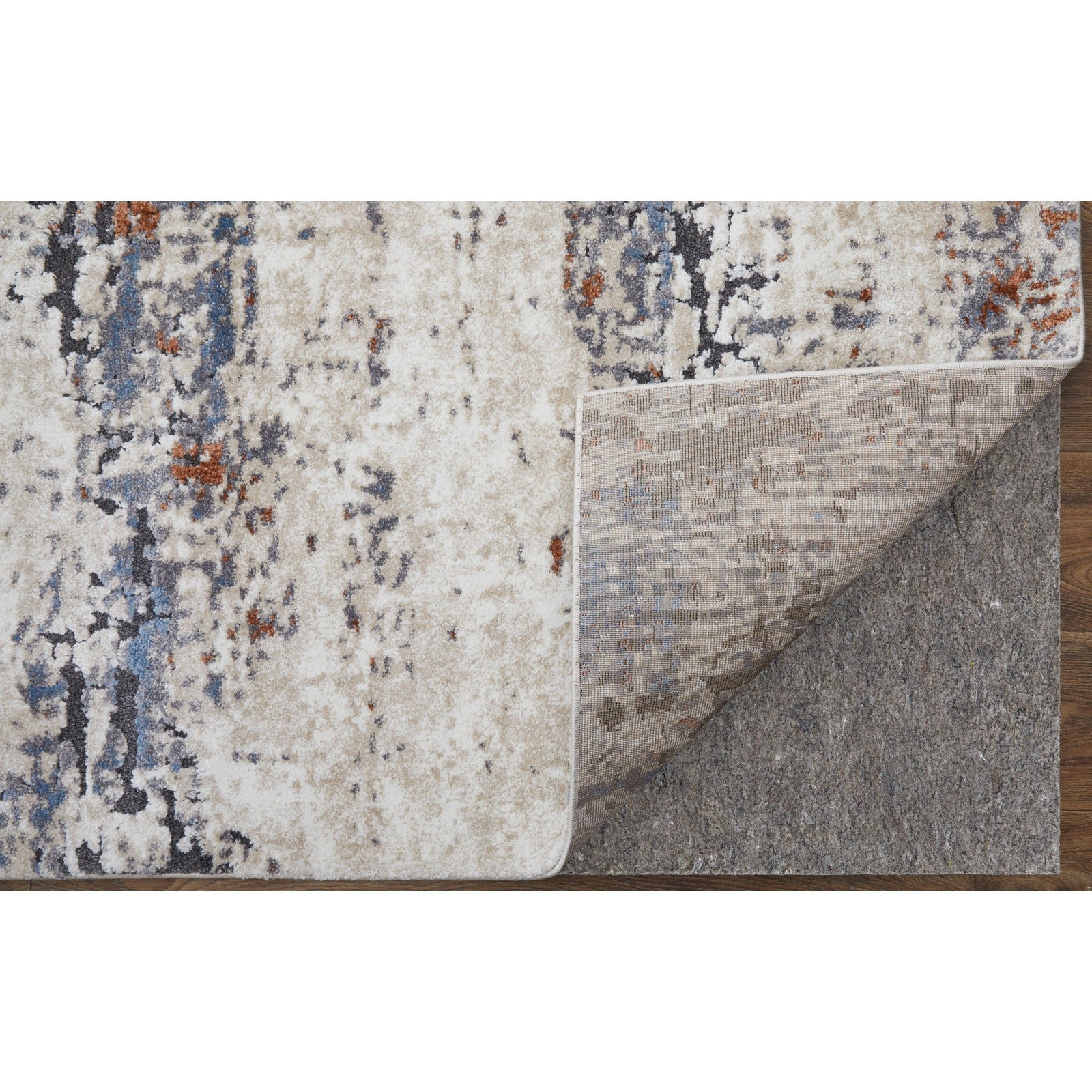 Feizy Gilmore 39MLF Modern Abstract in Ivory/Blue/Gray - Image 6
