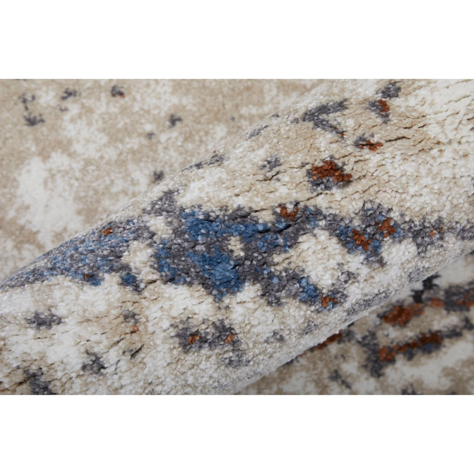 Feizy Gilmore 39MLF Modern Abstract in Ivory/Blue/Gray - Image 7