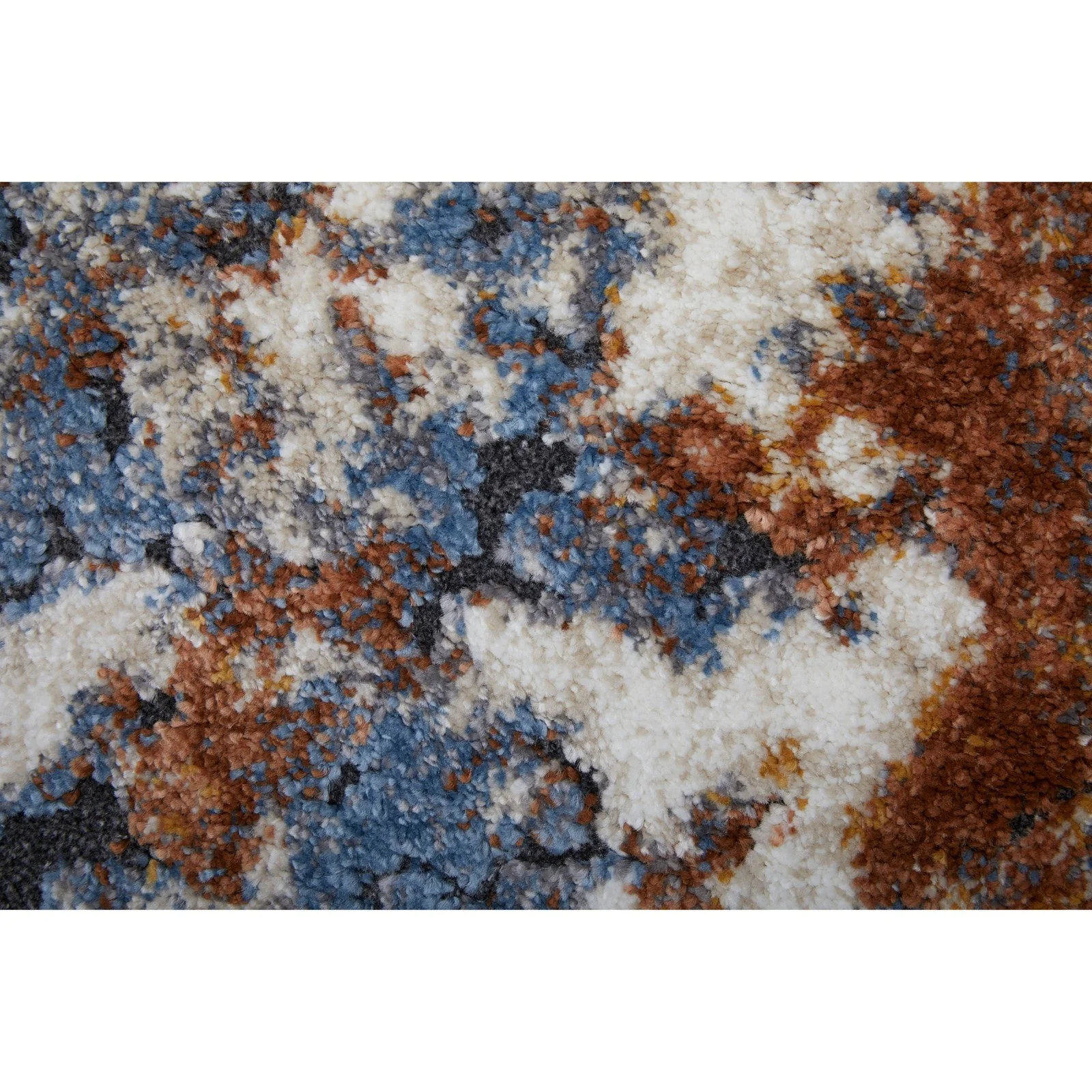 Feizy Gilmore 39MMF Modern Abstract in Ivory/Blue/Orange - Image 8