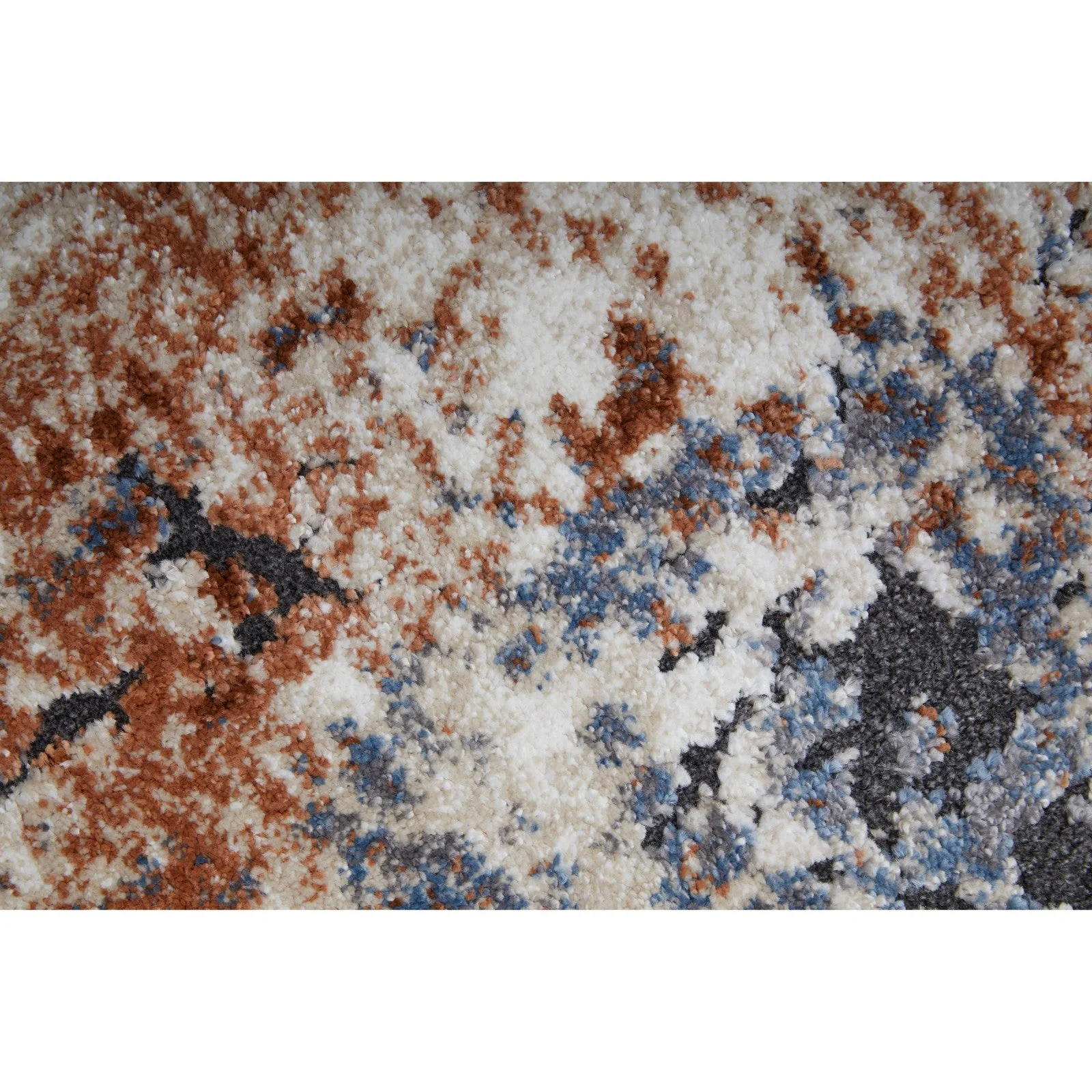 Feizy Gilmore 39MNF Modern Distressed in Ivory/Blue/Taupe - Image 8