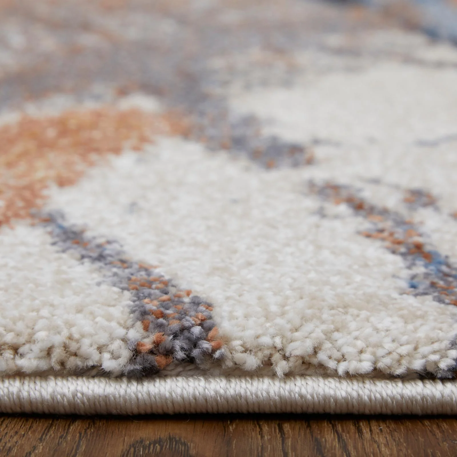 Feizy Gilmore 39MPF Modern Watercolor Rug in Blue/Orange/Gray - Image 10