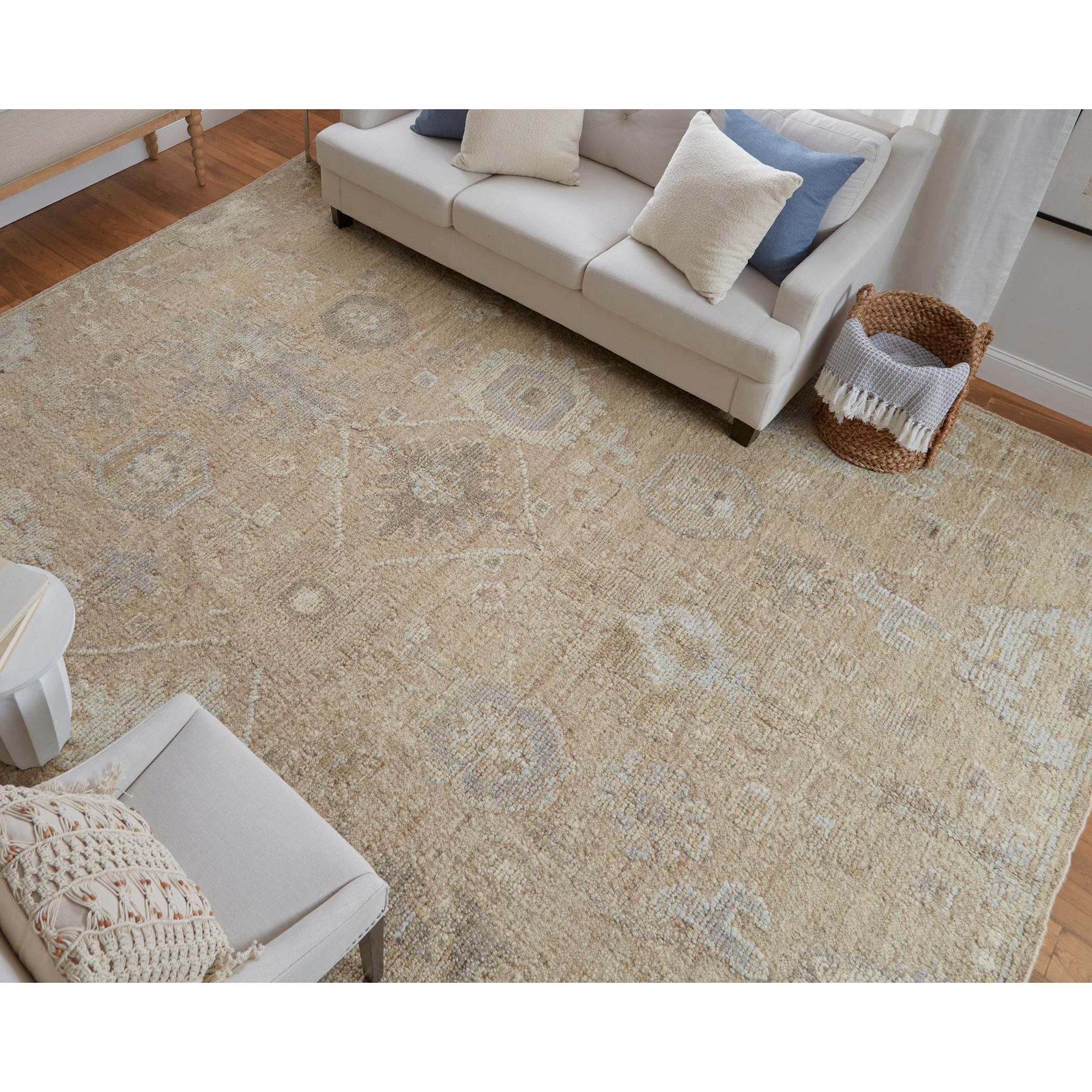 Feizy Grafton 69F8F Transitional Floral & Botanical Rug in Tan/Gray/Ivory - Image 2