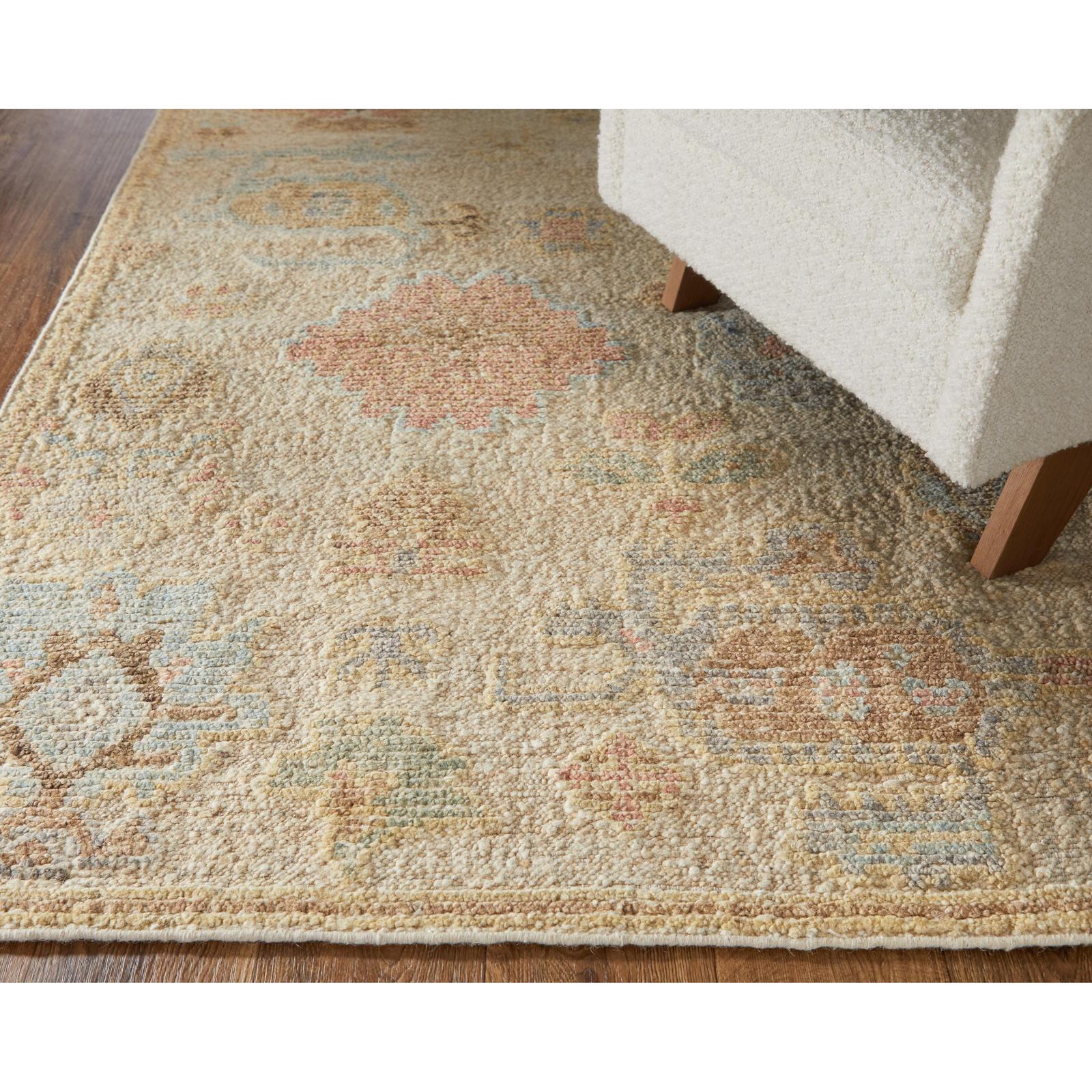 Feizy Grafton 69FLF Transitional Floral & Botanical Rug in Ivory/Orange/Gray - Image 2