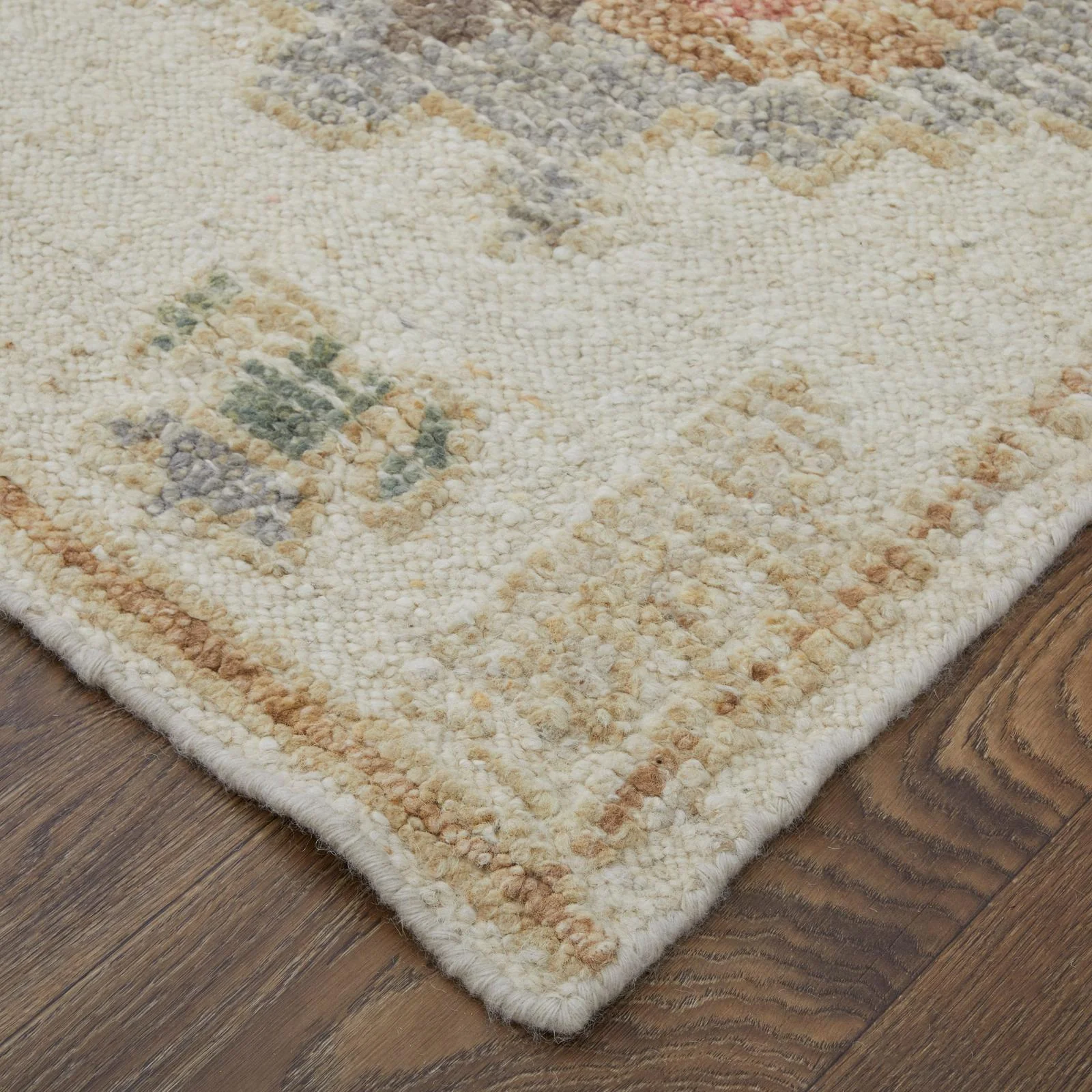 Feizy Grafton 69FLF Transitional Floral & Botanical Rug in Ivory/Orange/Gray - Image 5