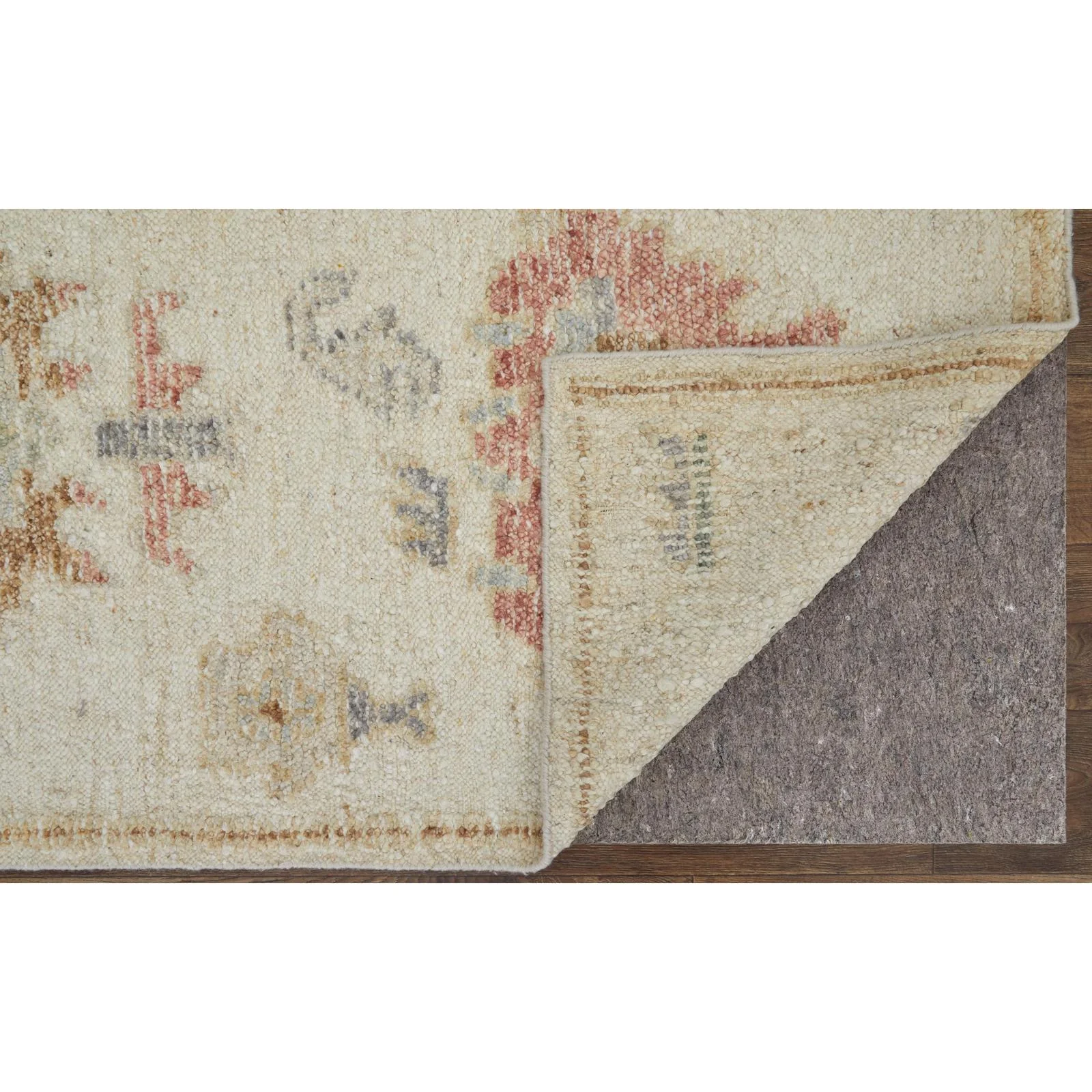 Feizy Grafton 69FLF Transitional Floral & Botanical Rug in Ivory/Orange/Gray - Image 6