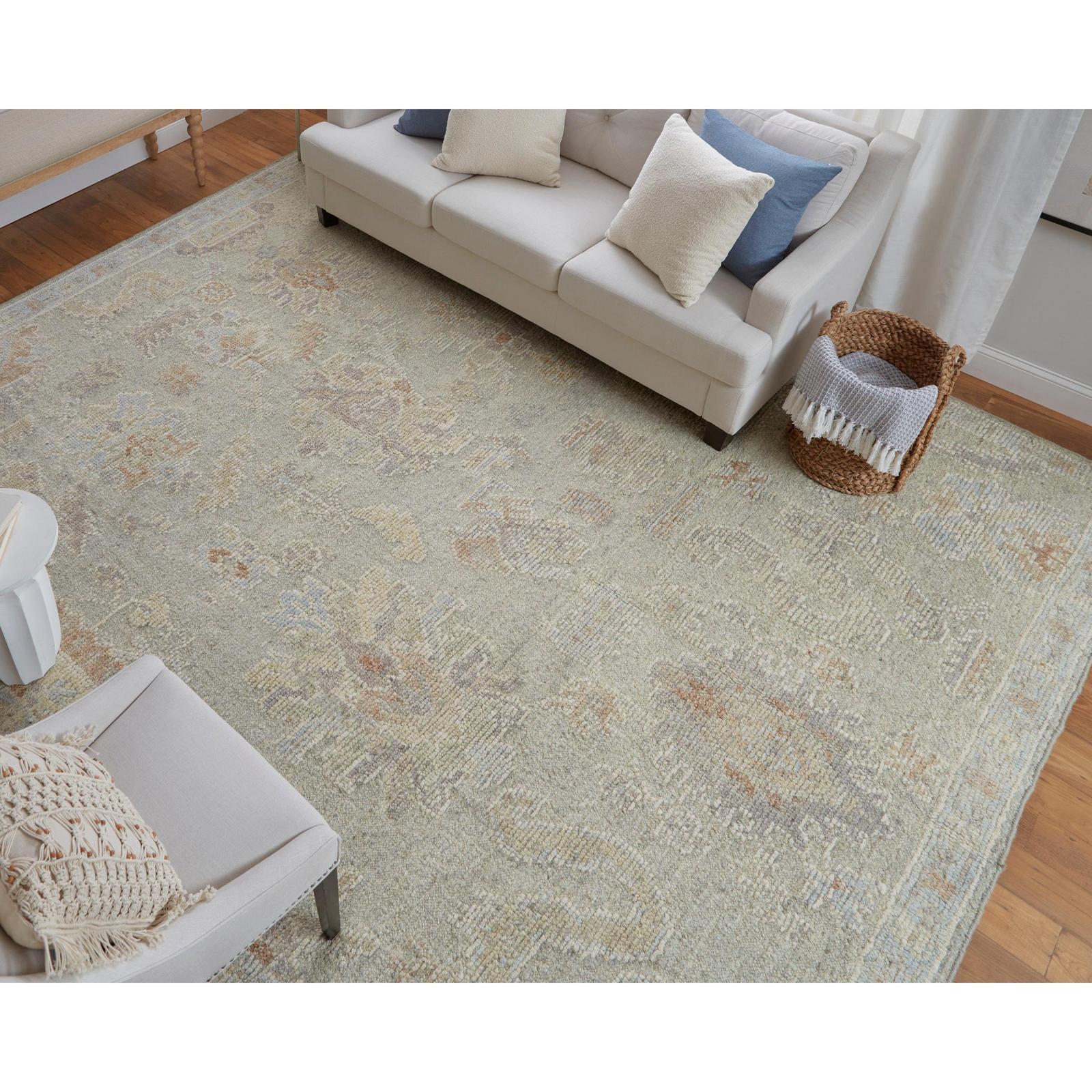 Feizy Grafton 69FNF Transitional Floral & Botanical Rug in Gray/Green/Blue - Image 2