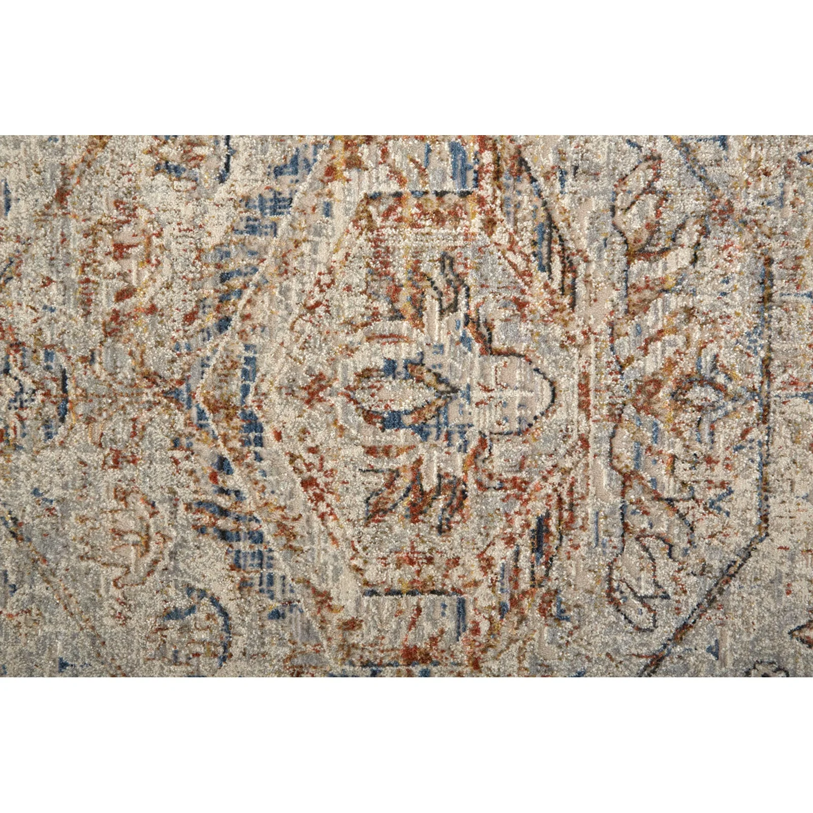 Feizy Kaia 39GJF Transitional Medallion in Tan/Orange/Red - Image 5