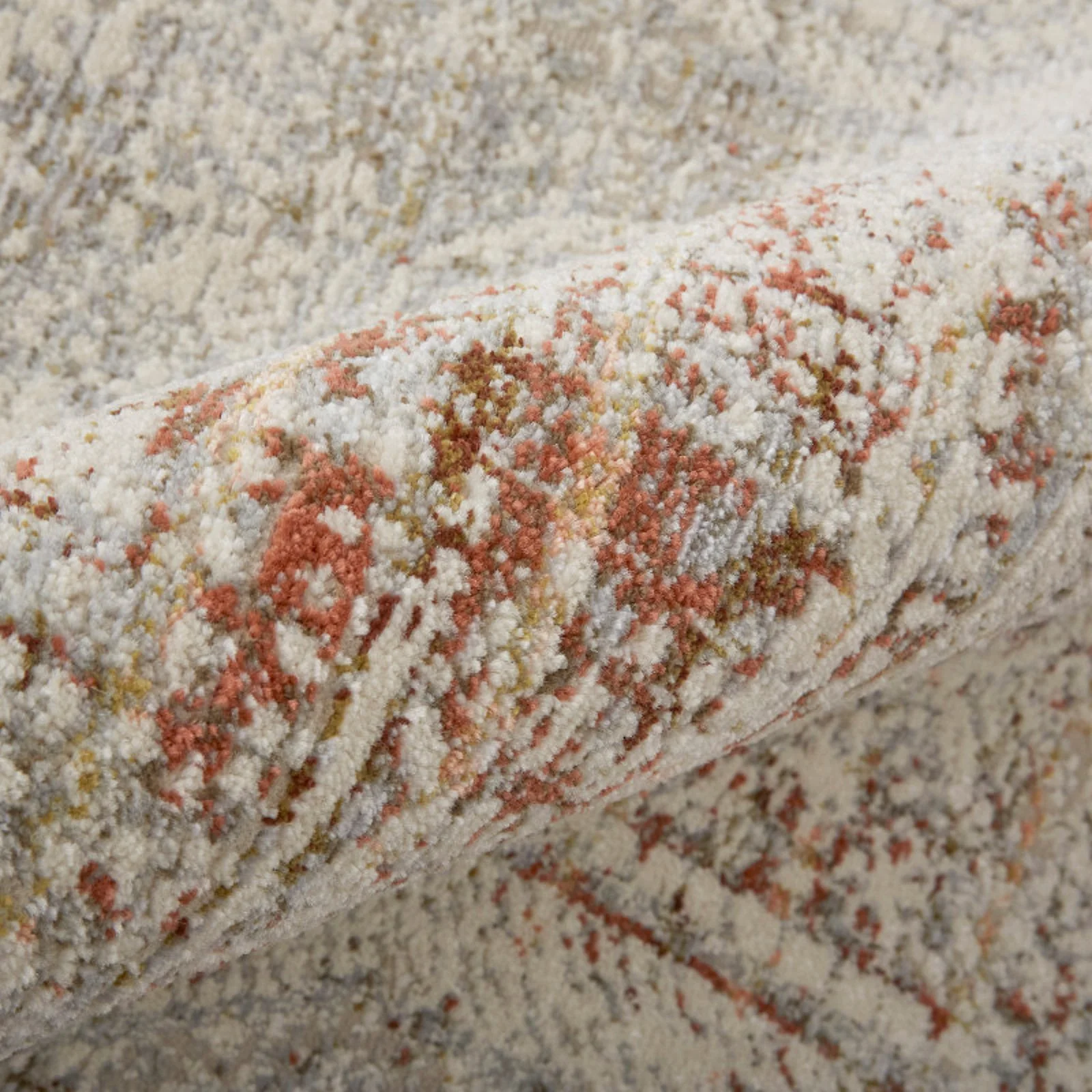 Feizy Kaia 39GKF Transitional Distressed in Tan/Ivory/Orange - Image 6