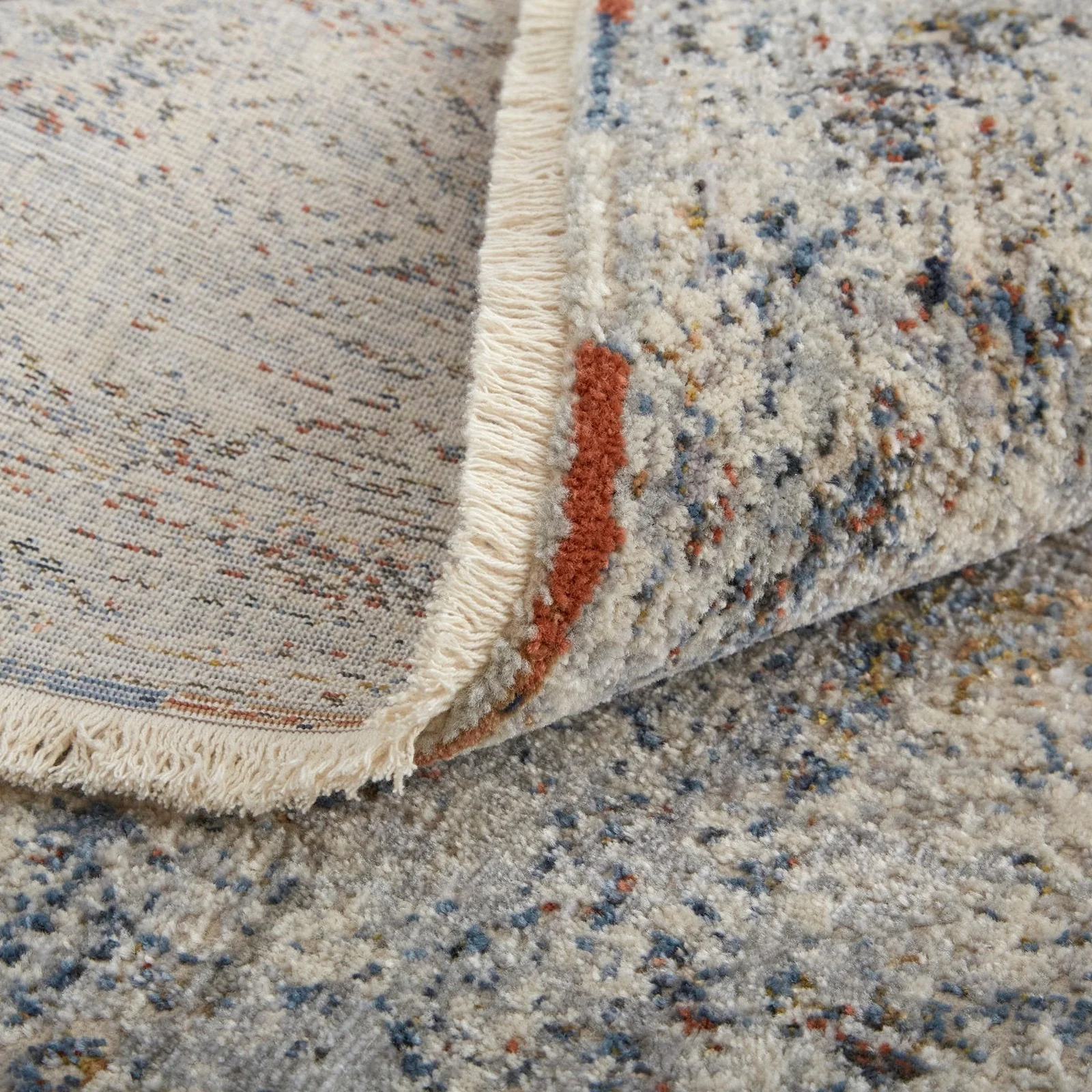 Feizy Kaia 39GLF Transitional Distressed in Tan/Ivory/Blue - Image 6