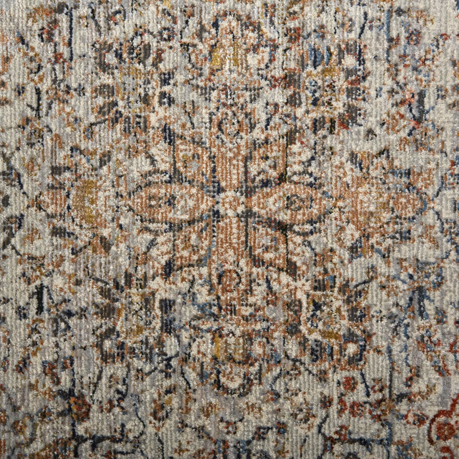 Feizy Kaia 39GMF Transitional Medallion in Tan/Orange/Blue - Image 6