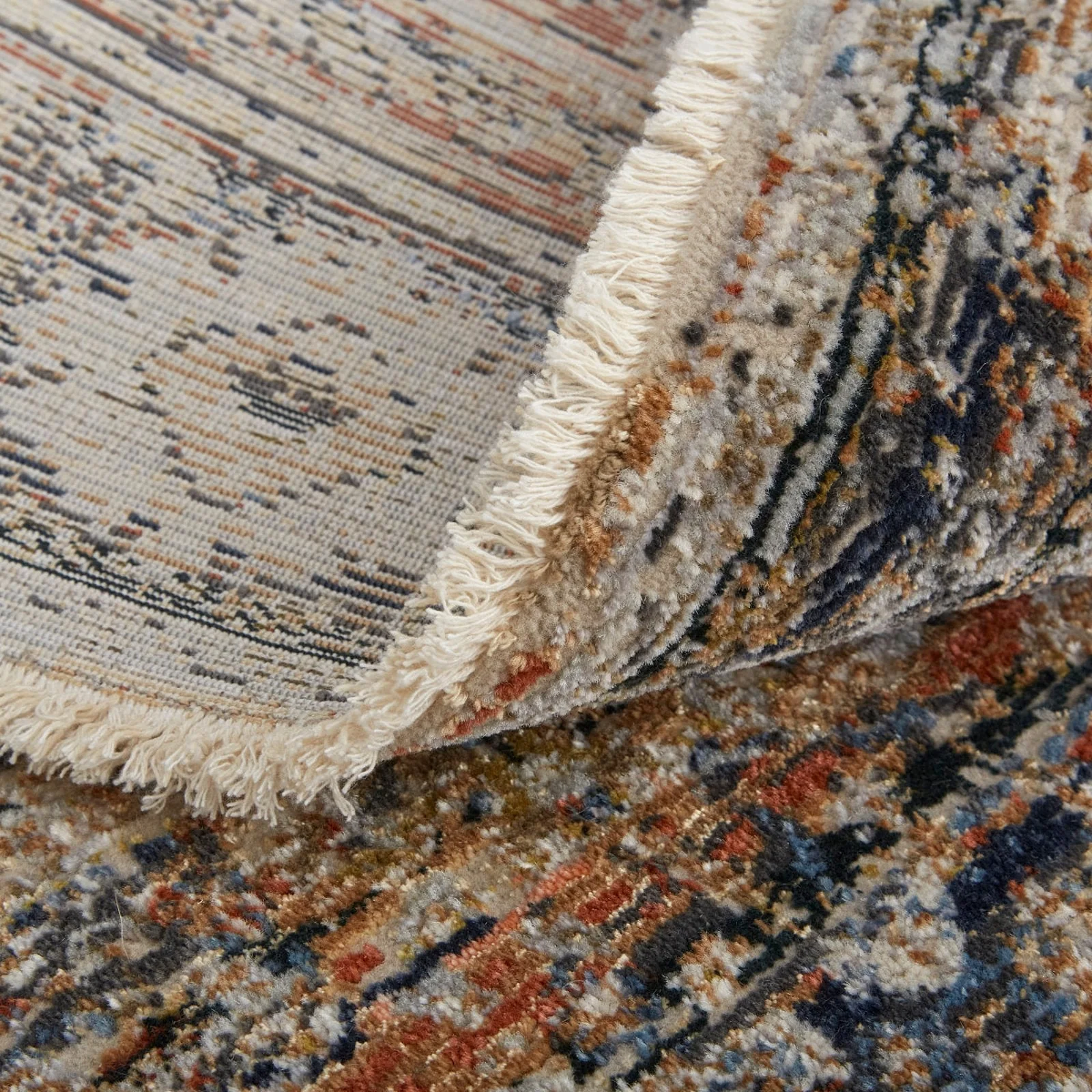 Feizy Kaia 39GMF Transitional Medallion in Tan/Orange/Blue - Image 7