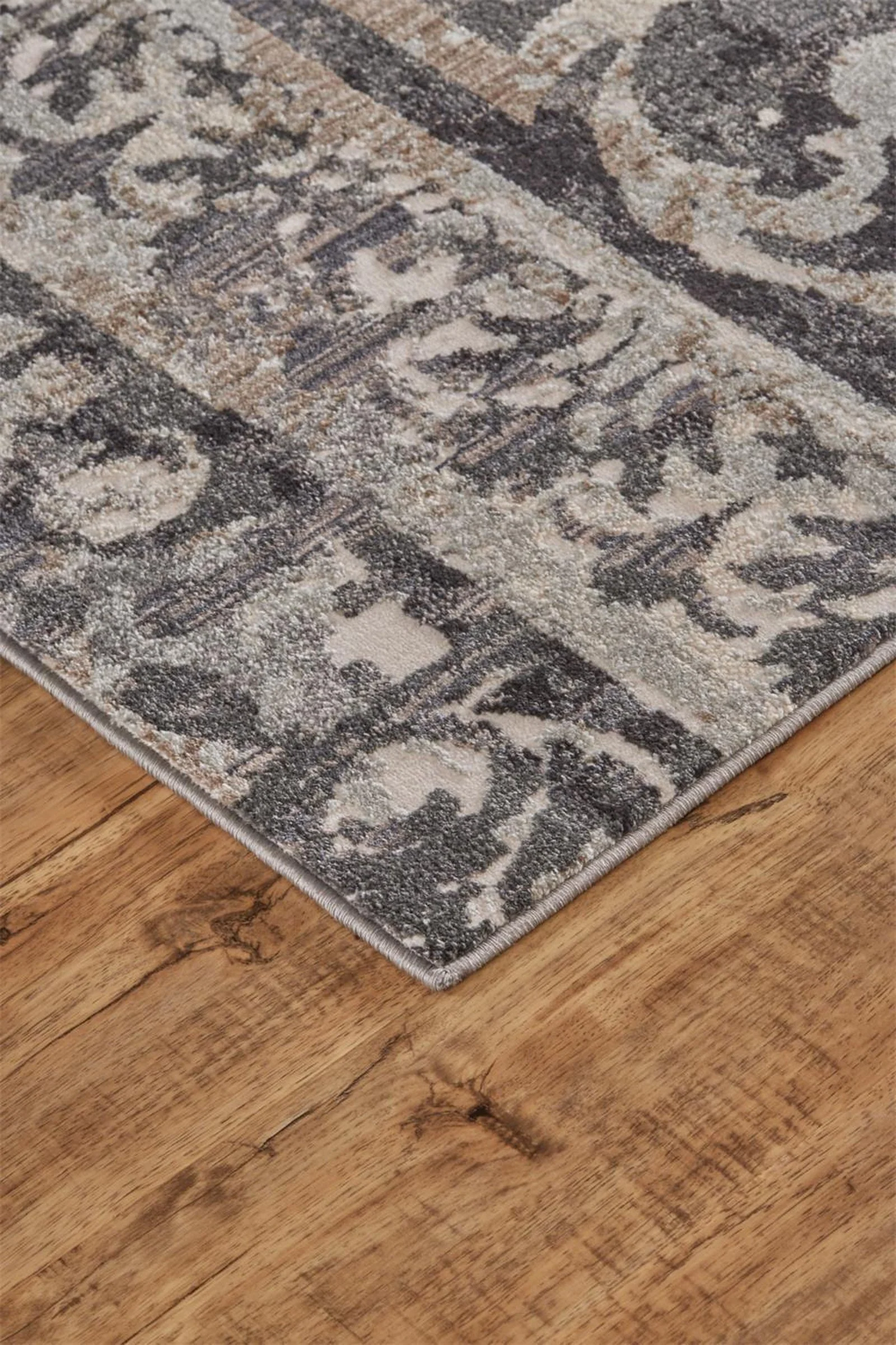 Feizy Kano 3871F Rug in Charcoal/Ivory - Image 3
