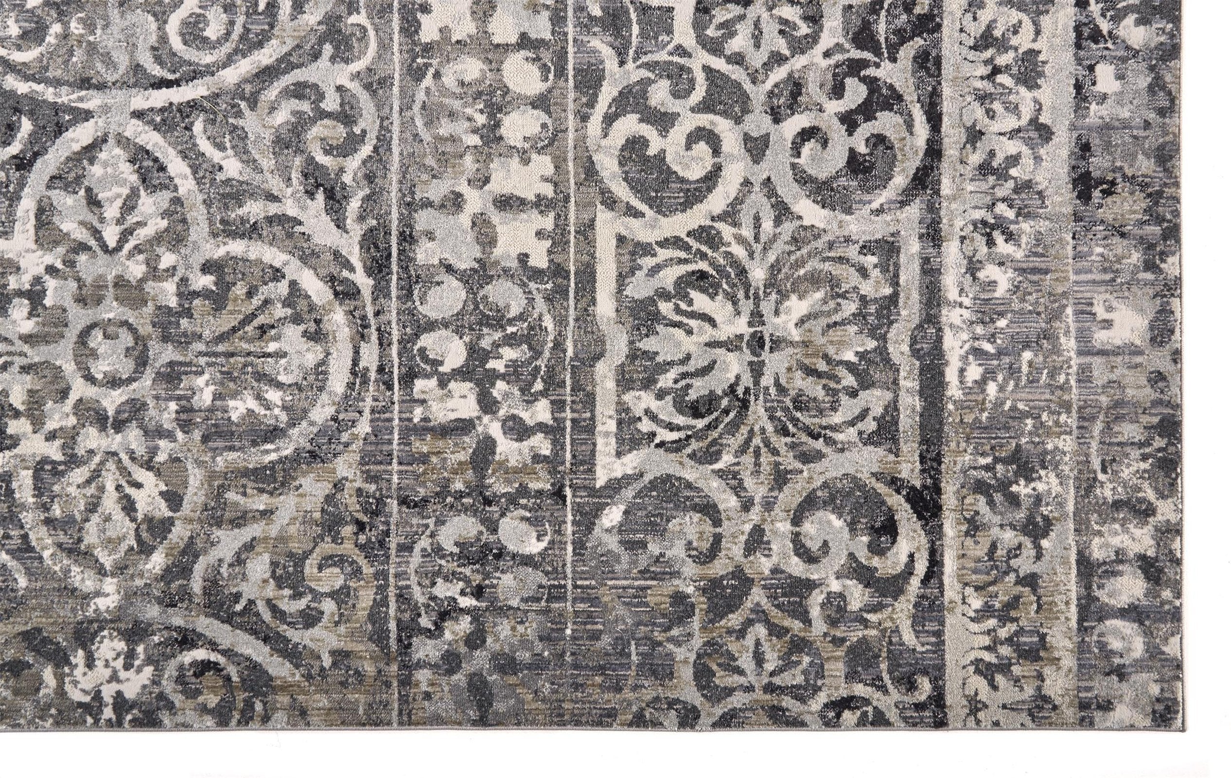 Feizy Kano 3871F Rug in Charcoal/Ivory - Image 4