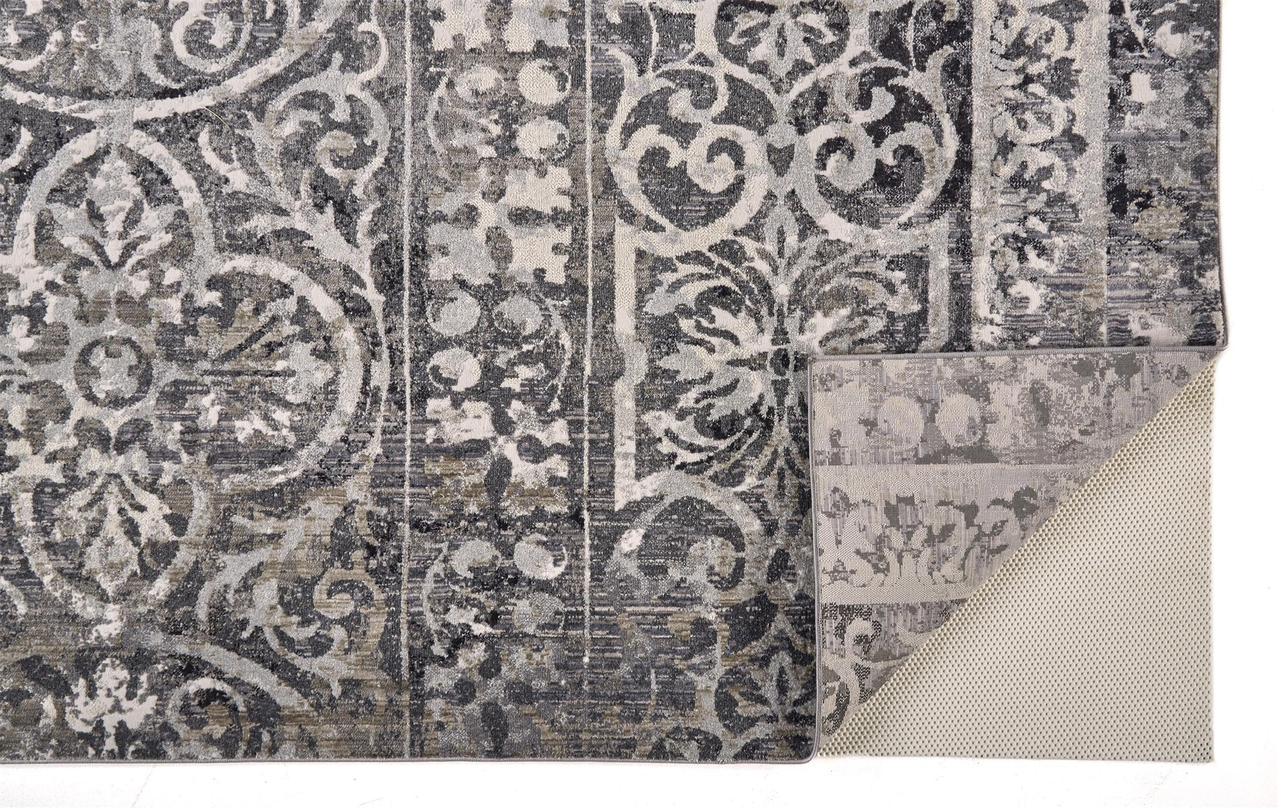 Feizy Kano 3871F Rug in Charcoal/Ivory - Image 5
