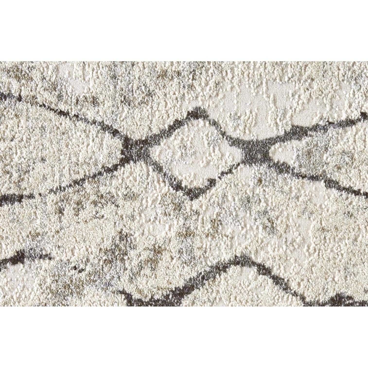 Feizy Kano 3872F Transitional Diamond Rug in Ivory/Gray/Taupe - Image 5