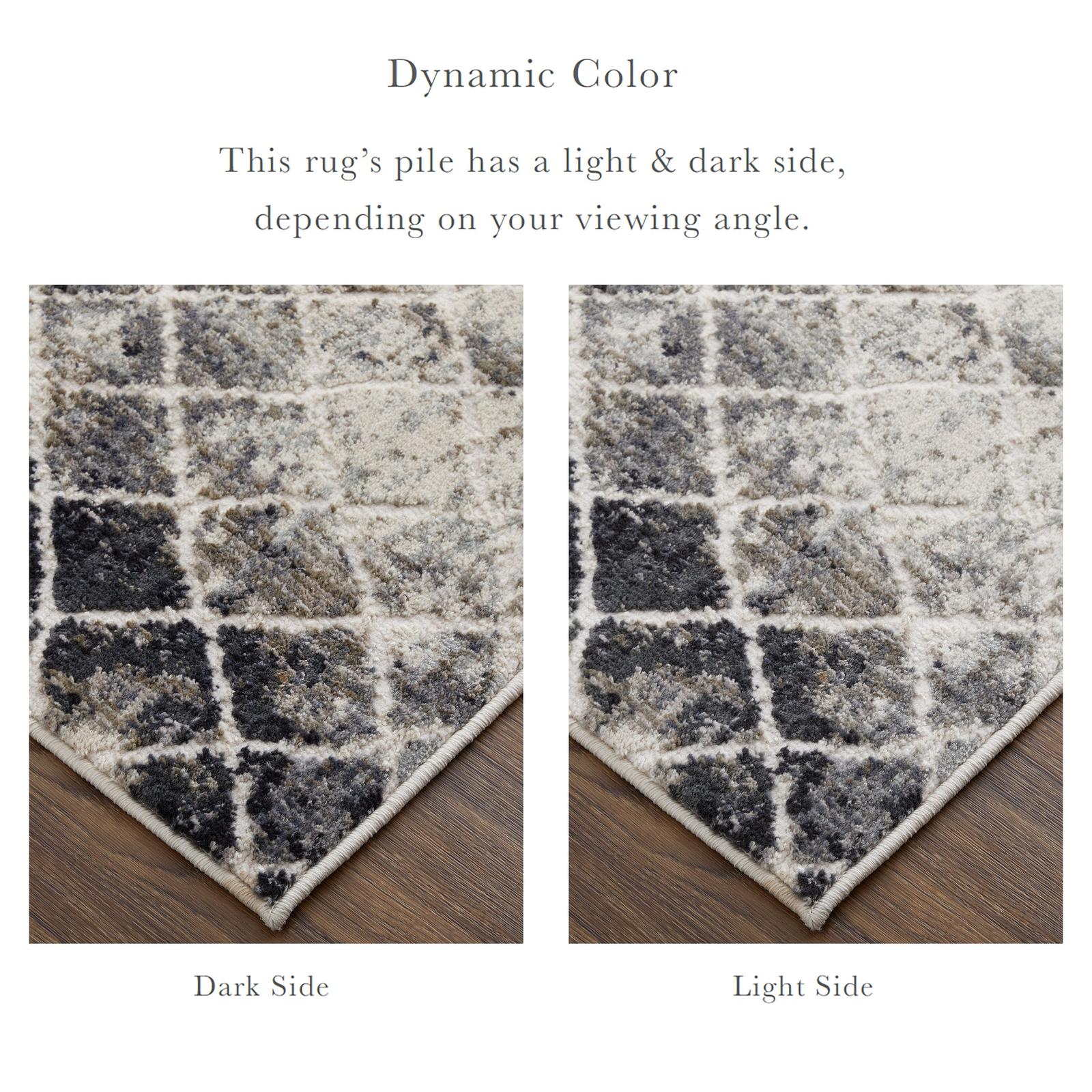 Feizy Kano 3873F Transitional Diamond Rug in Ivory/Gray/Taupe - Image 2
