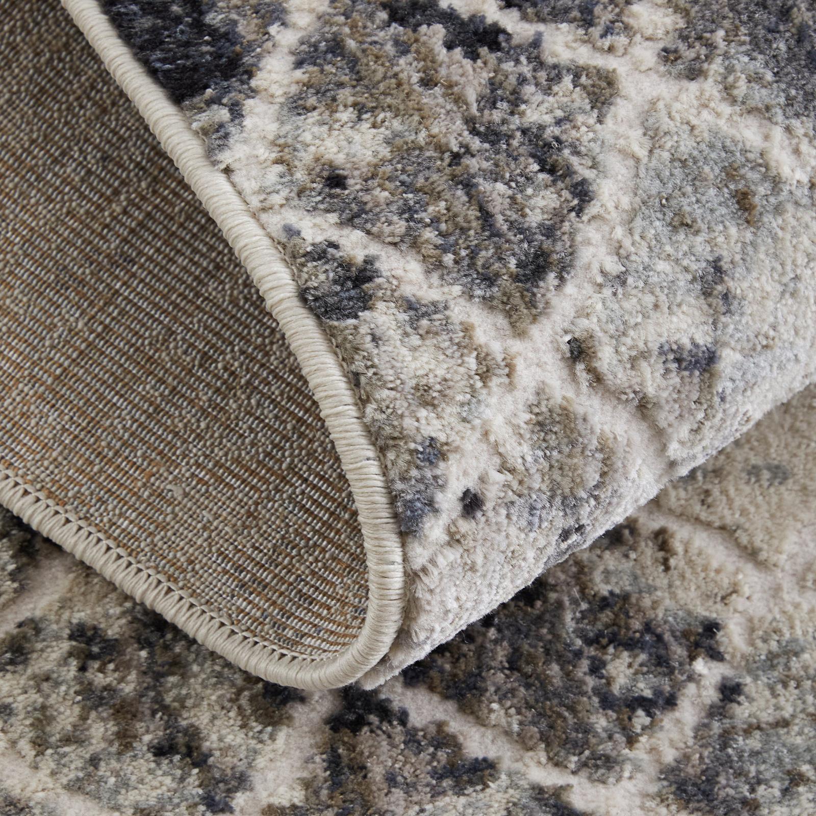 Feizy Kano 3873F Transitional Diamond Rug in Ivory/Gray/Taupe - Image 6