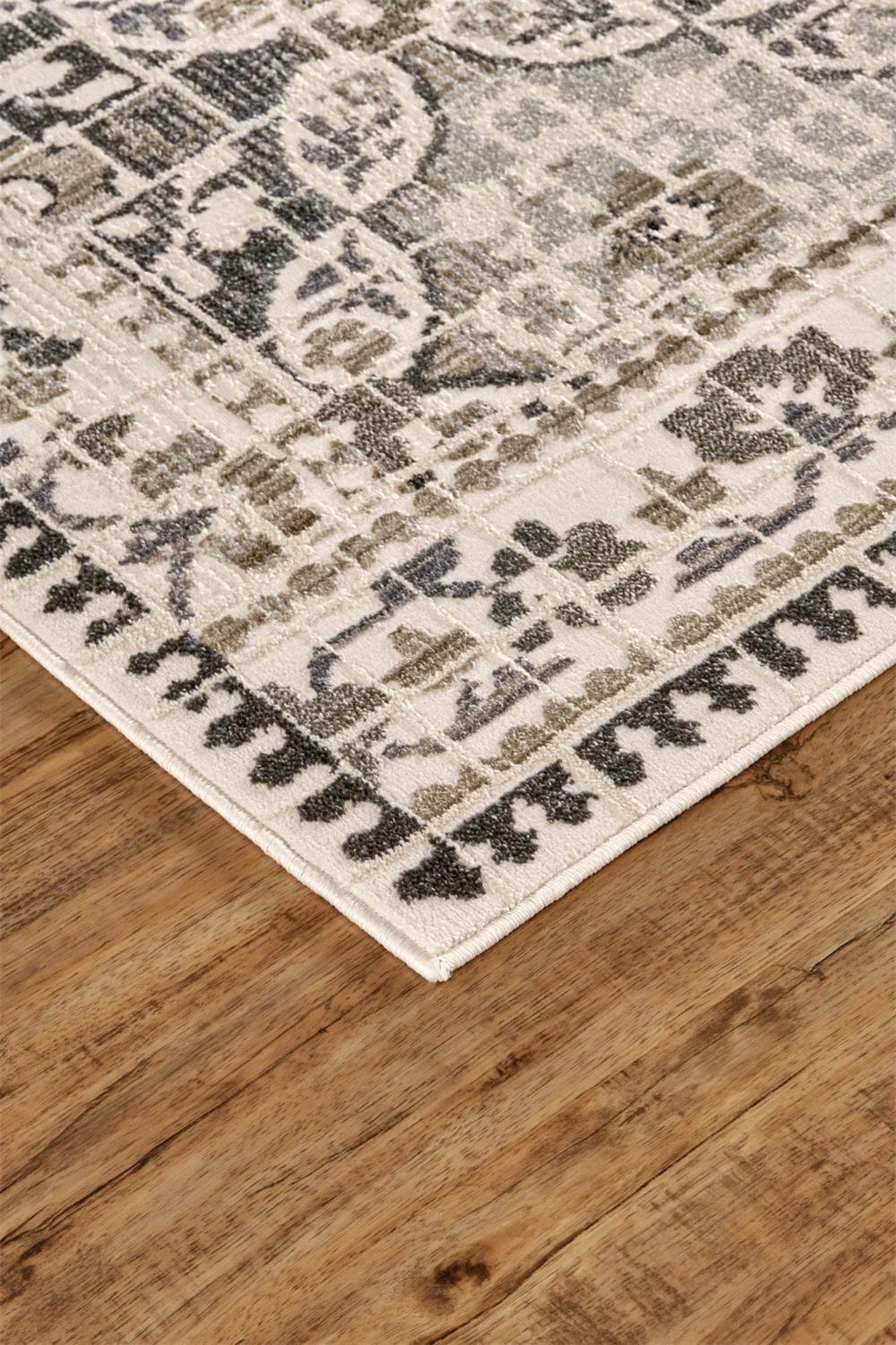 Feizy Kano 3874F Rug in Gray/Ivory - Image 2