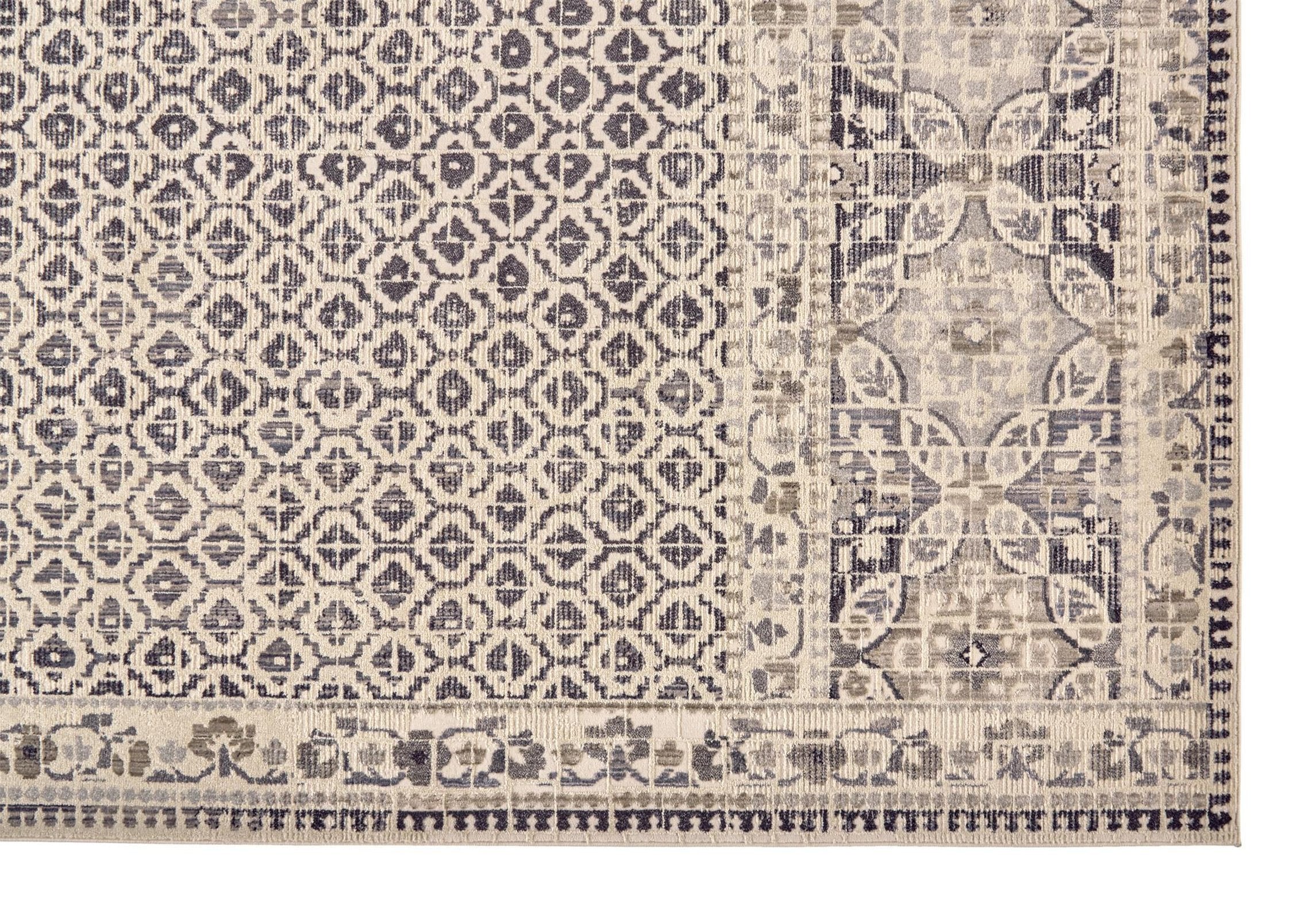 Feizy Kano 3874F Rug in Gray/Ivory - Image 3