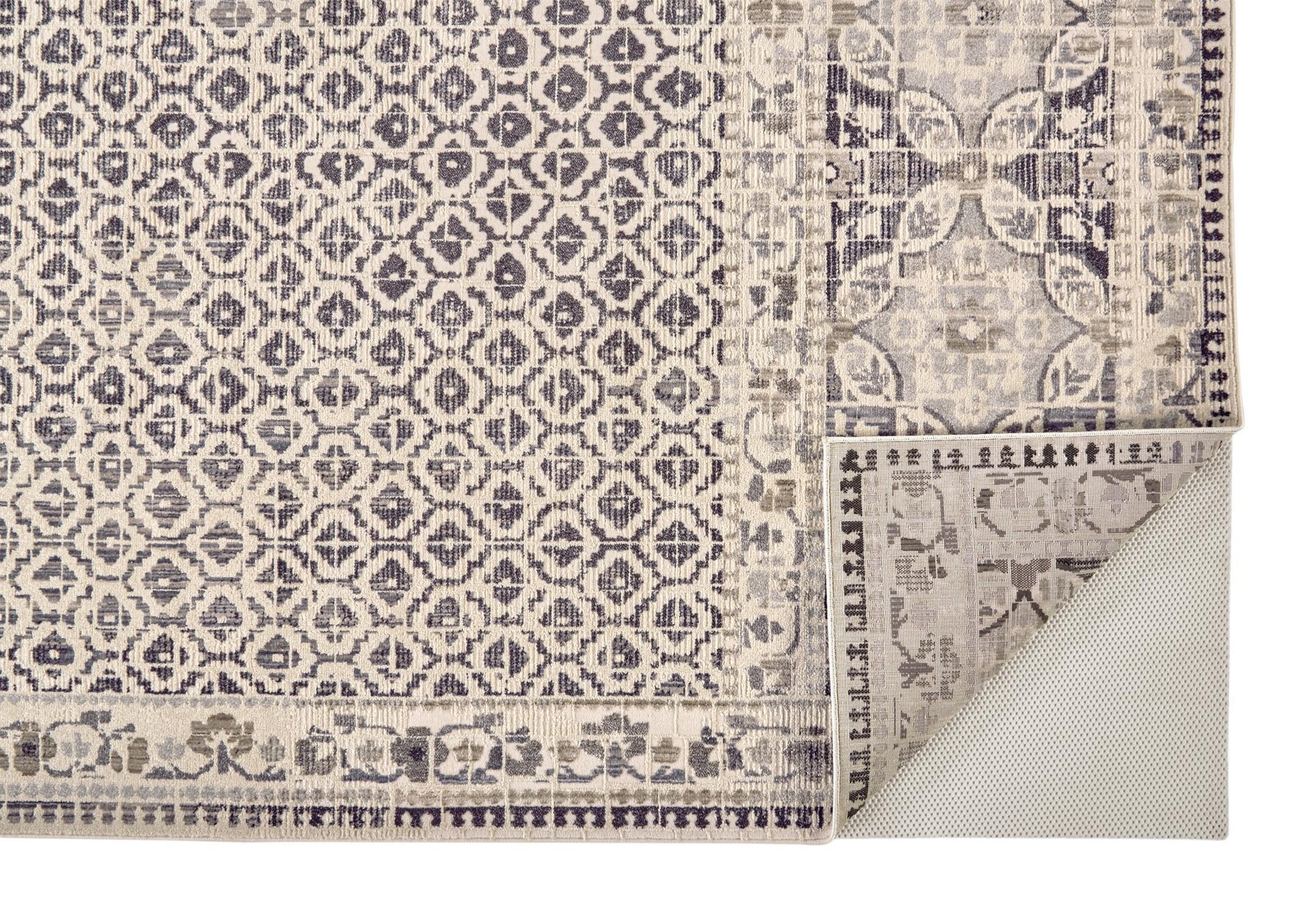 Feizy Kano 3874F Rug in Gray/Ivory - Image 4