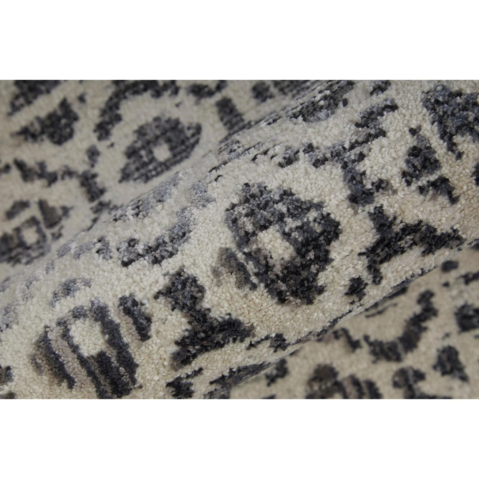 Feizy Kano 3874F Transitional Distressed Rug in Ivory/Taupe/Gray - Image 6