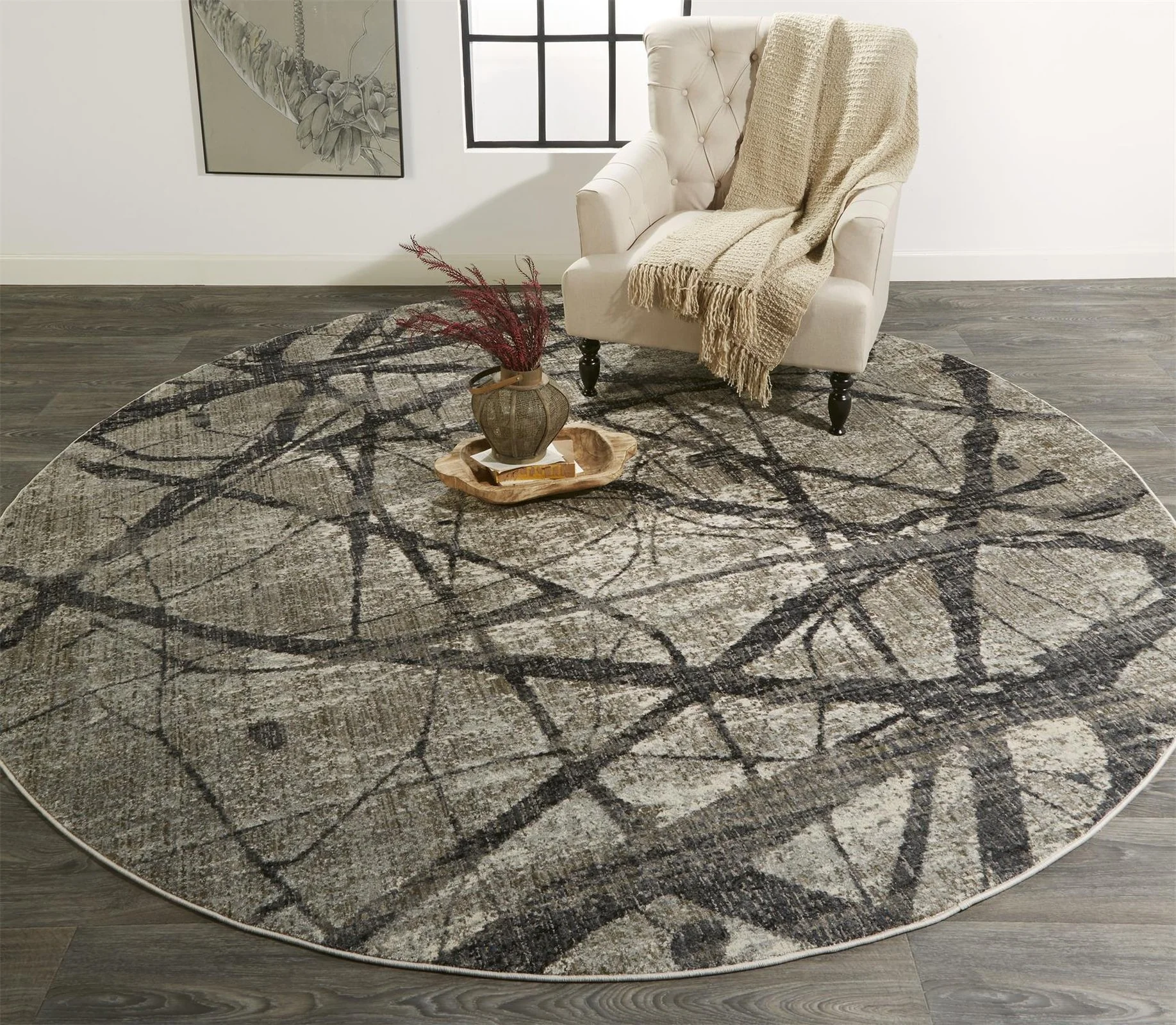 Feizy Kano 3877F Rug in Charcoal/Gray - Image 12