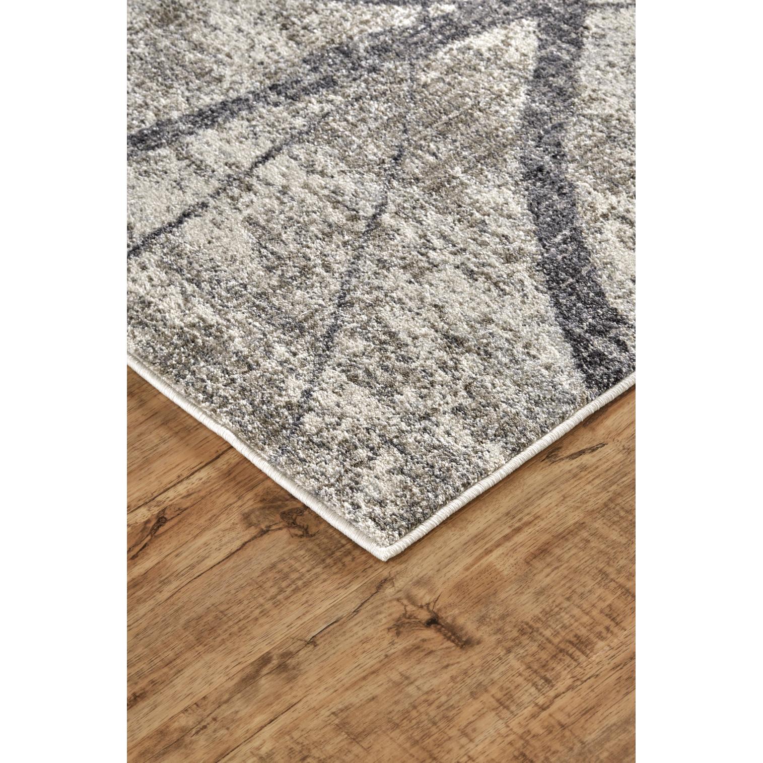 Feizy Kano 3877F Transitional Abstract Rug in Taupe/Gray/Ivory - Image 2
