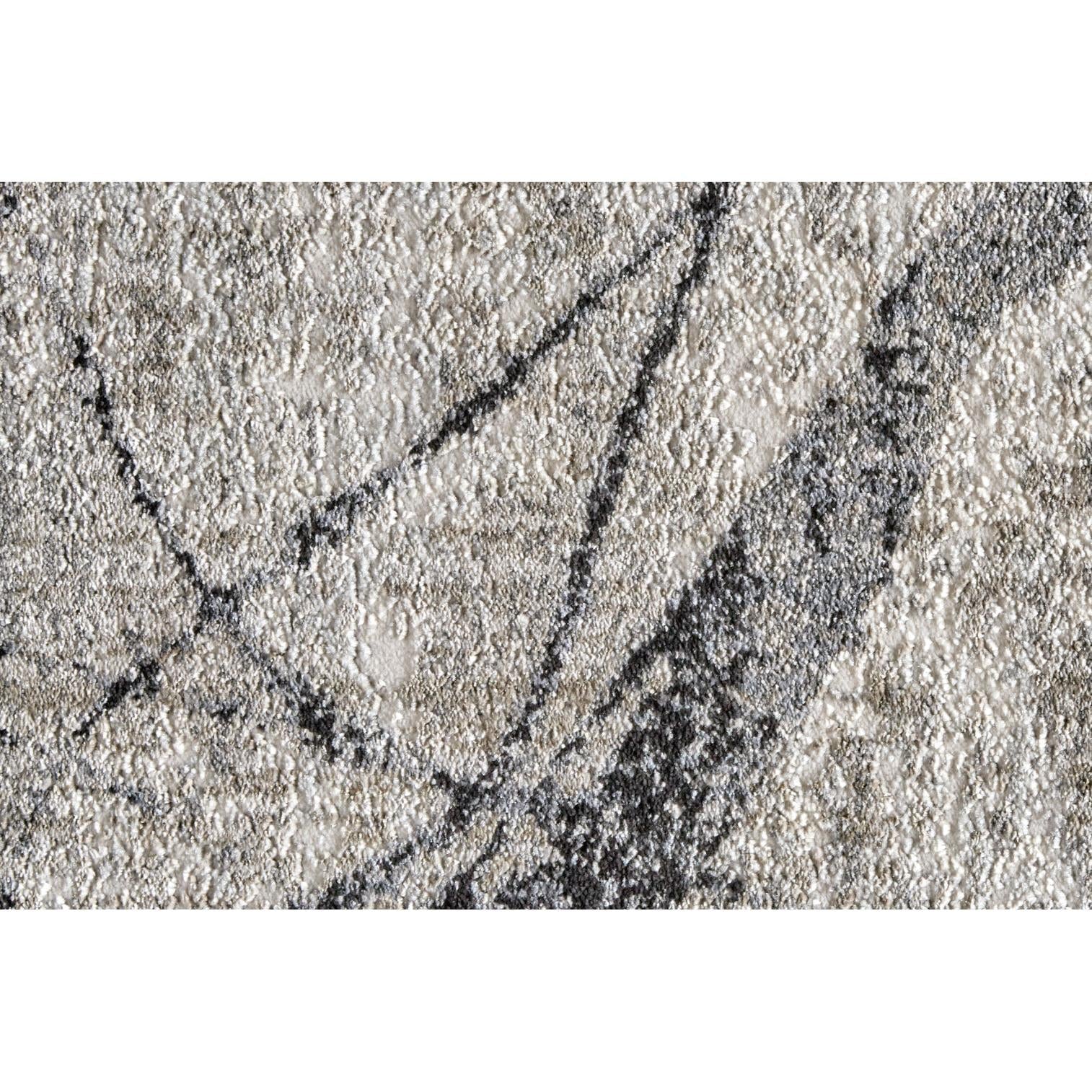 Feizy Kano 3877F Transitional Abstract Rug in Taupe/Gray/Ivory - Image 4