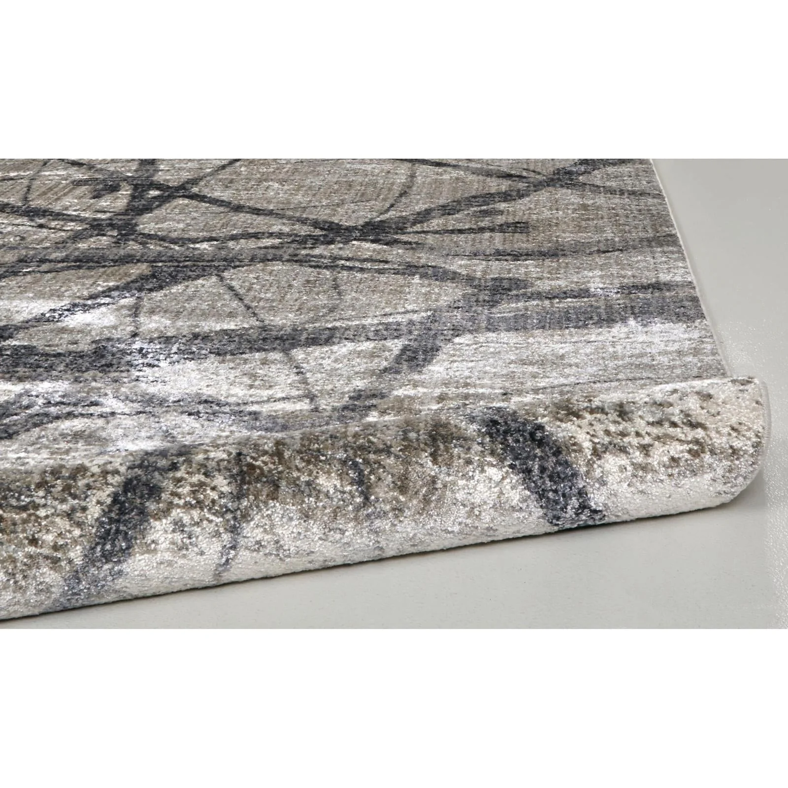 Feizy Kano 3877F Transitional Abstract Rug in Taupe/Gray/Ivory - Image 5