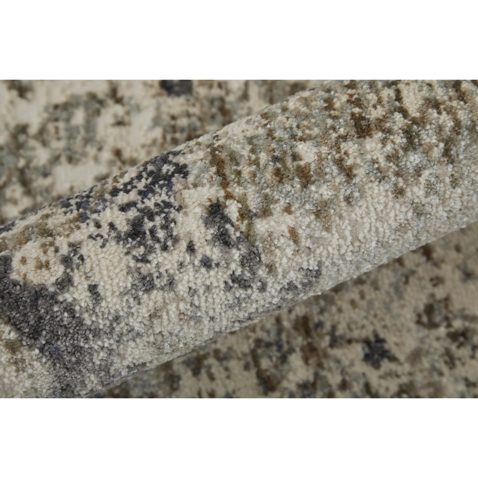 Feizy Kano 39LJF Transitional Distressed Rug in Ivory/Taupe/Gray - Image 6