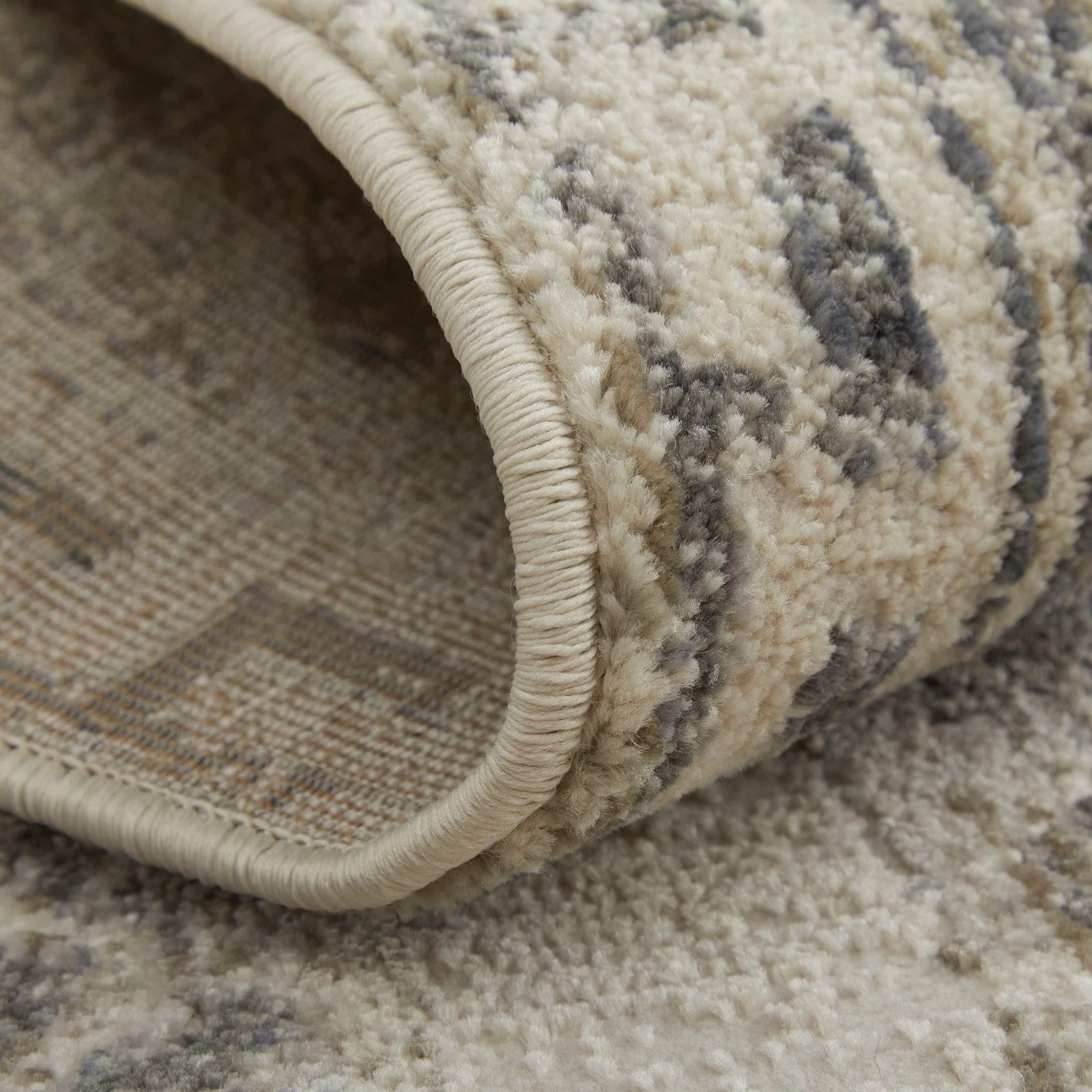 Feizy Kano 39LJF Transitional Distressed Rug in Ivory/Taupe/Gray - Image 7