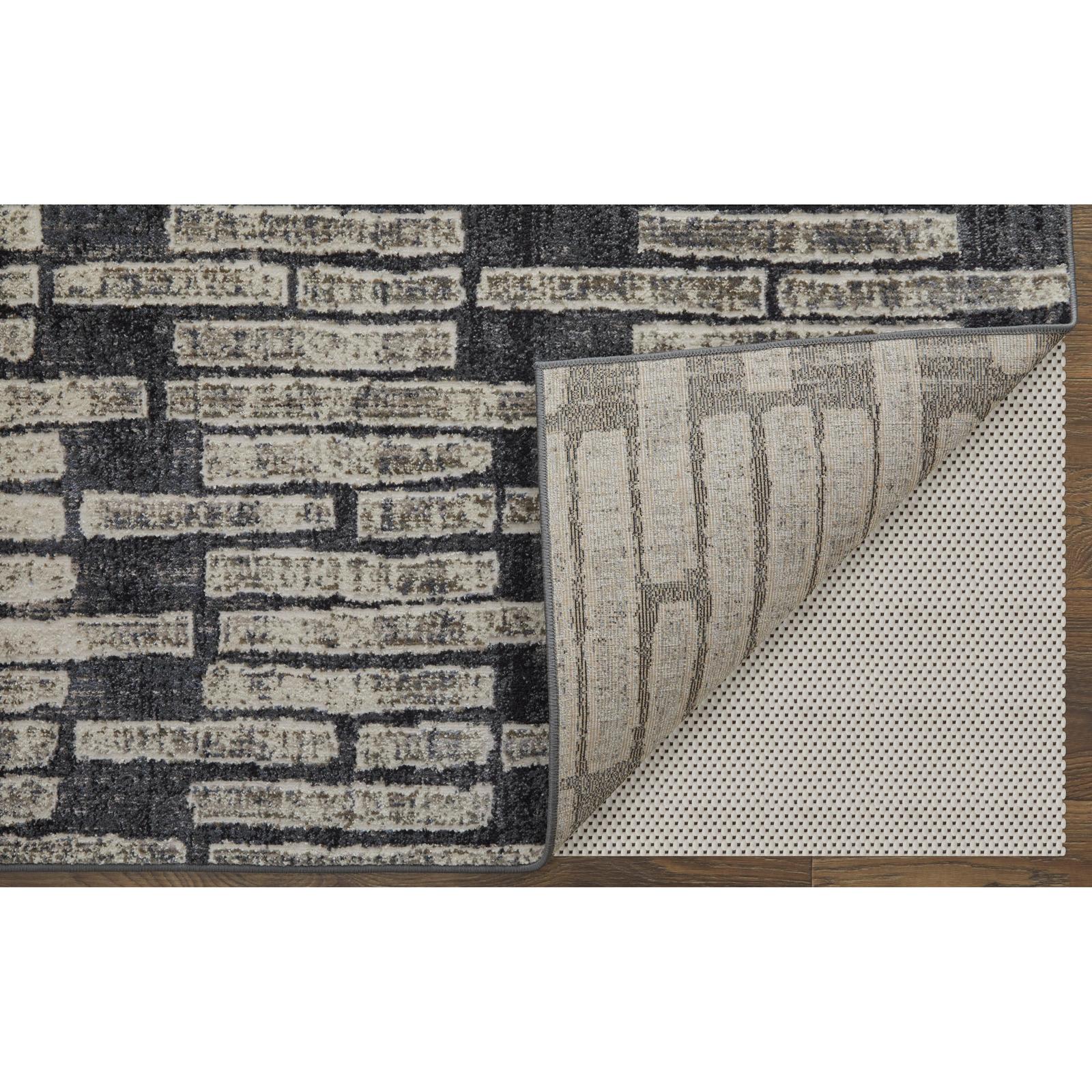 Feizy Kano 39LKF Transitional Geometric Rug in Gray/Black/Ivory - Image 6