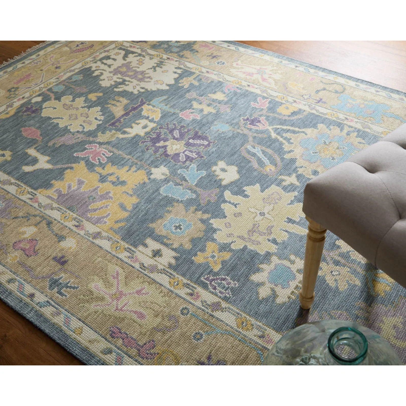 Feizy Karina 6791F Traditional Persian in Gold/Blue/Purple - Image 4