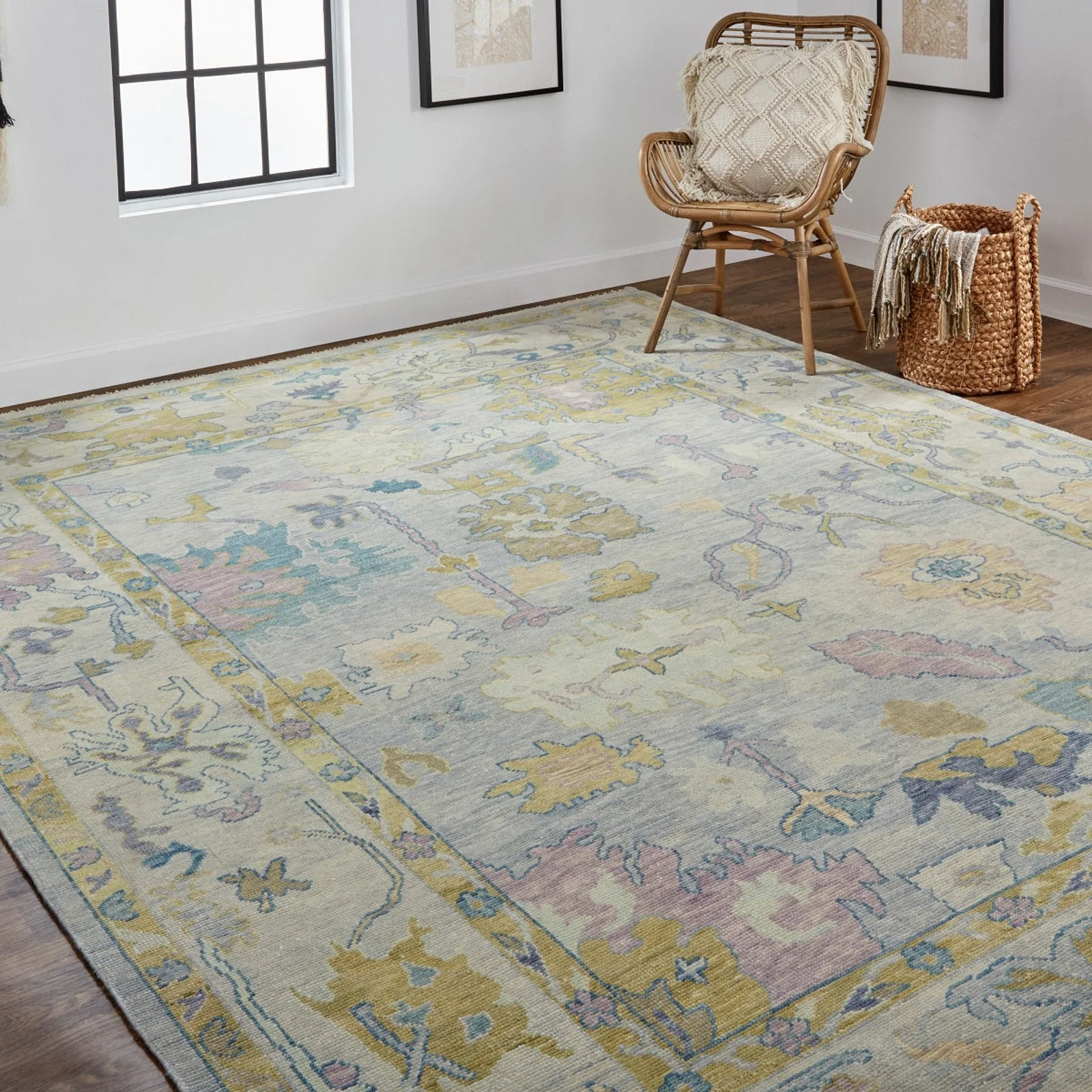 Feizy Karina 6791F Traditional Persian in Gray/Purple/Gold - Image 3