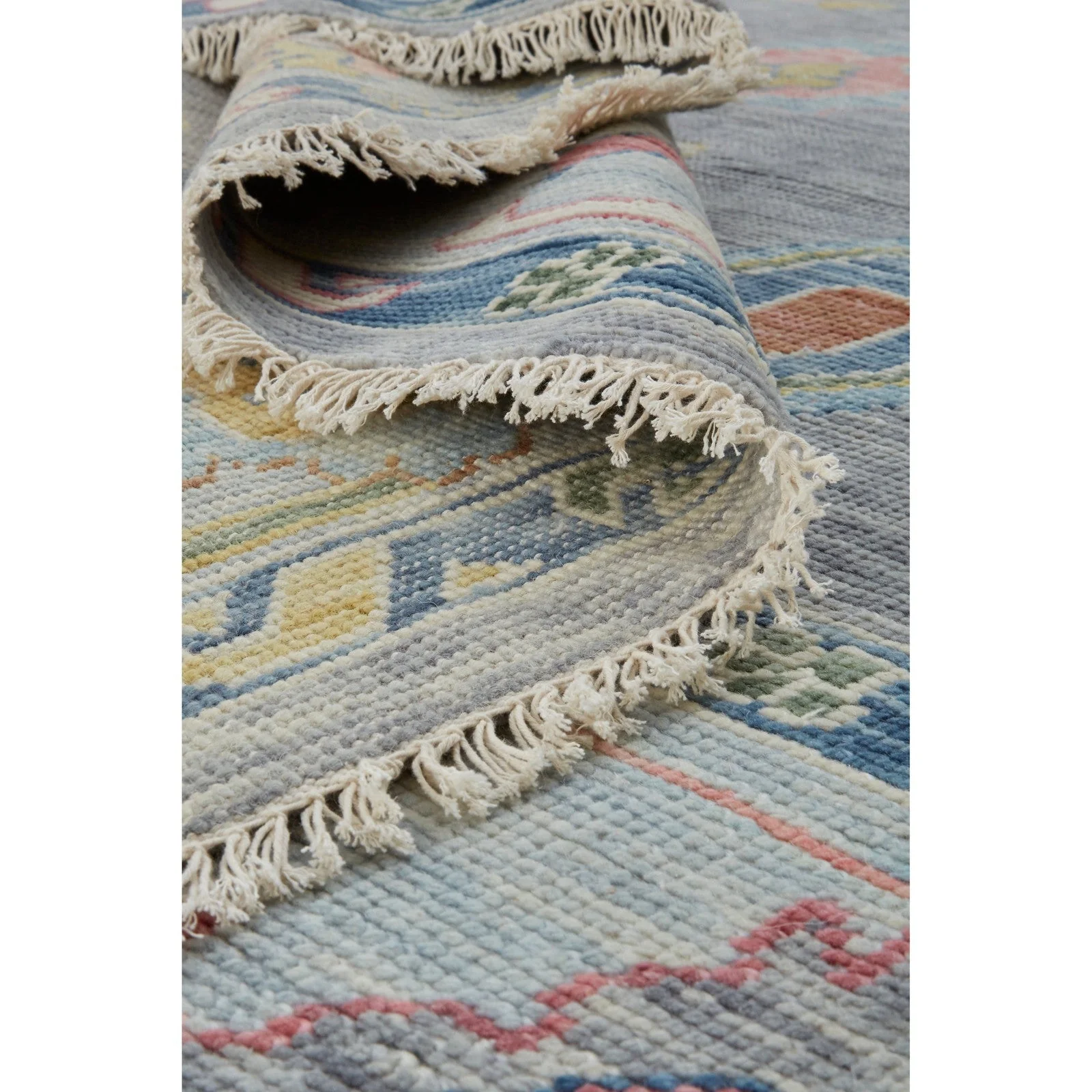 Feizy Karina 6792F Traditional Persian in Blue/Gray/Red - Image 8