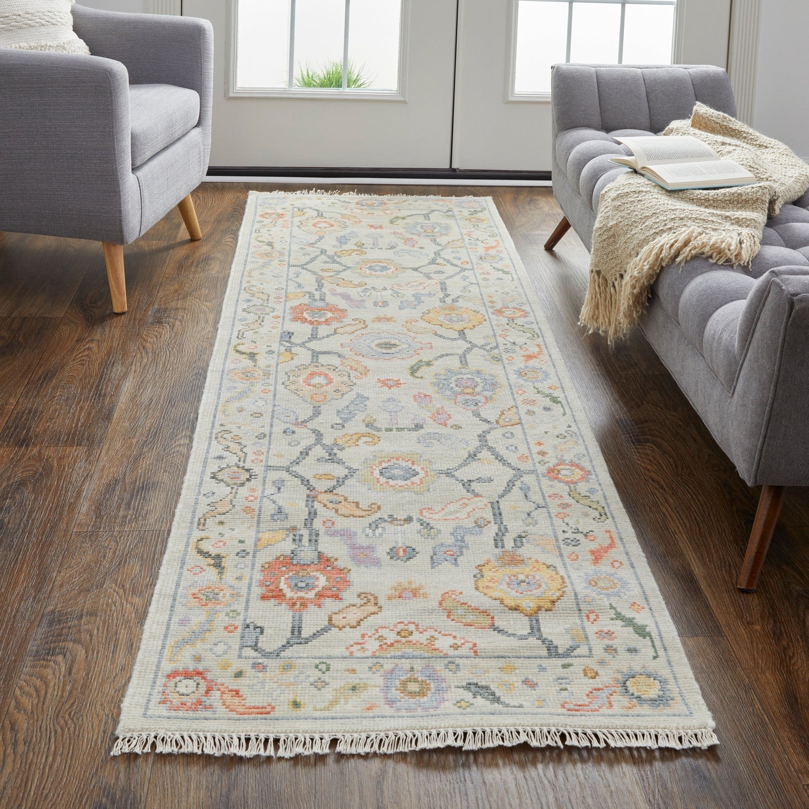 Feizy Karina 6793F Traditional Persian in Gray/Yellow/Red - Image 10