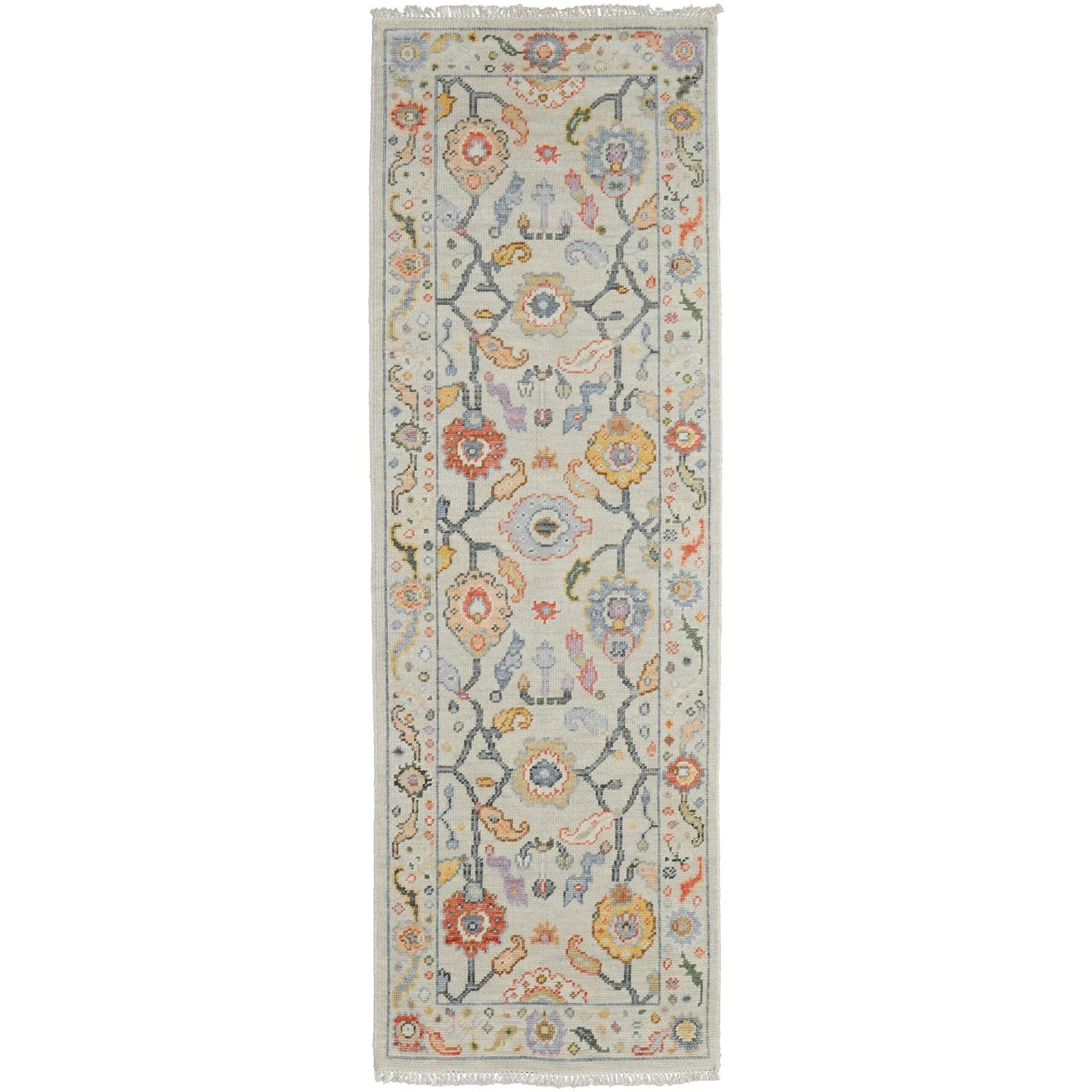 Feizy Karina 6793F Traditional Persian in Gray/Yellow/Red - Image 9