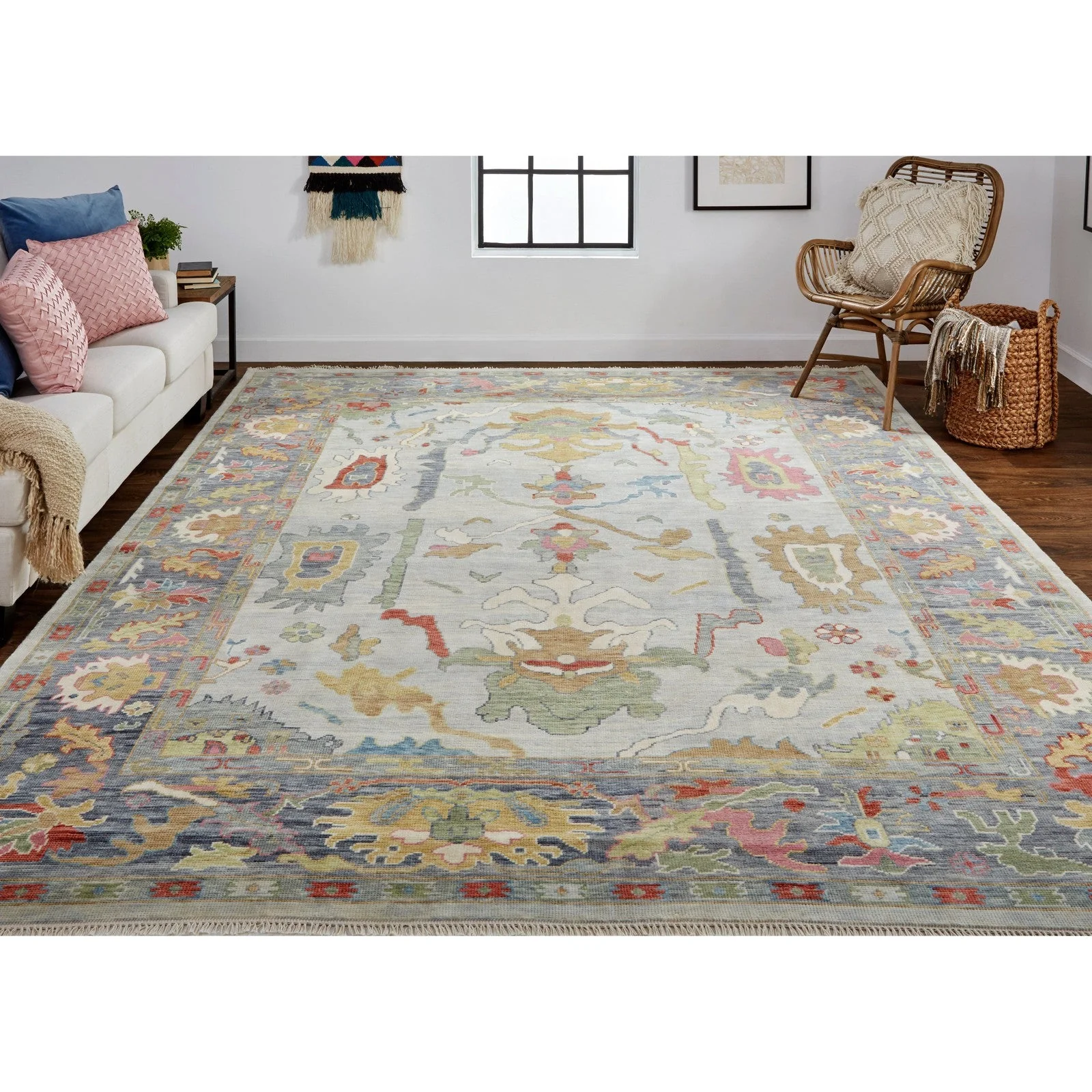 Feizy Karina 6794F Traditional Persian in Blue/Gray/Gold - Image 2