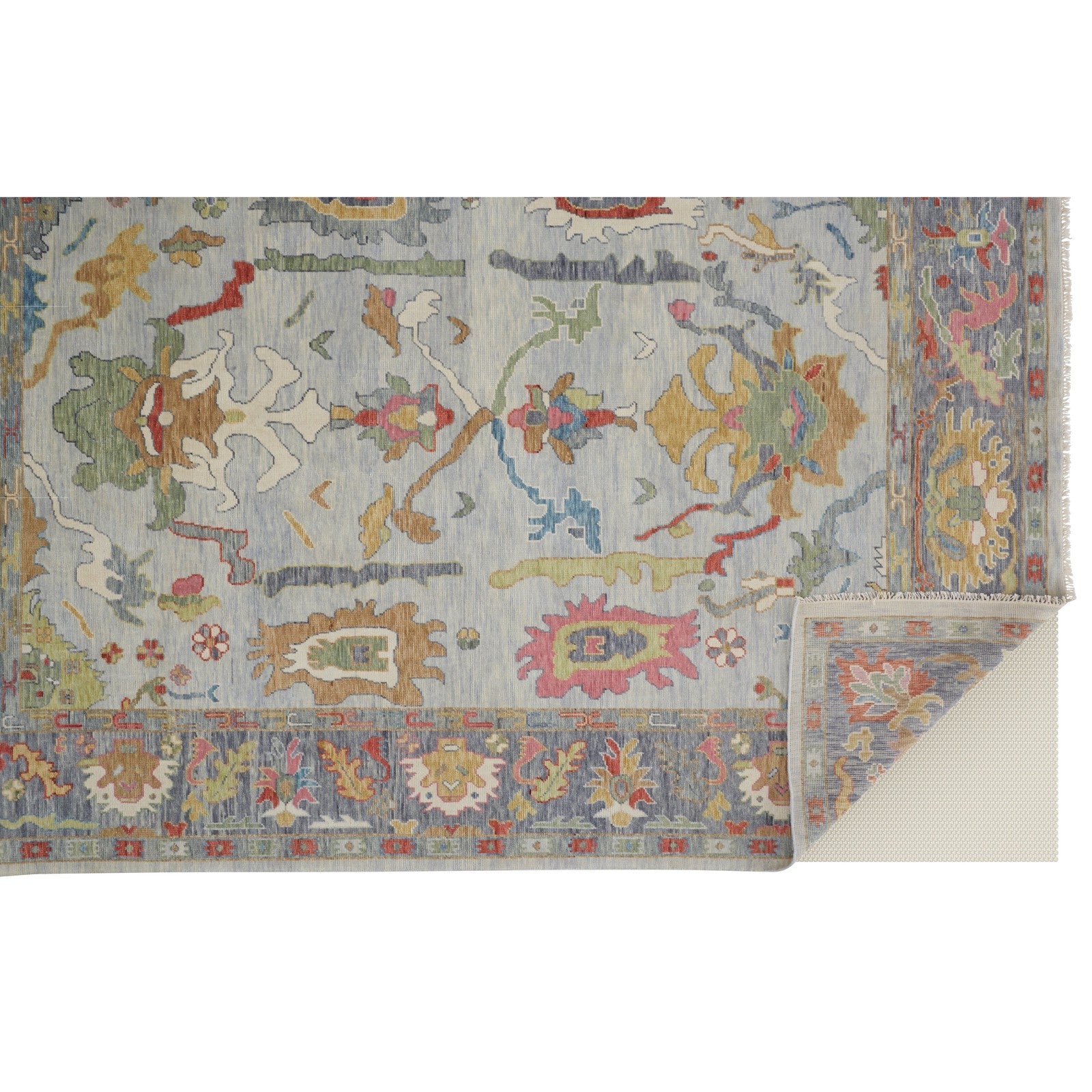 Feizy Karina 6794F Traditional Persian in Blue/Gray/Gold - Image 6