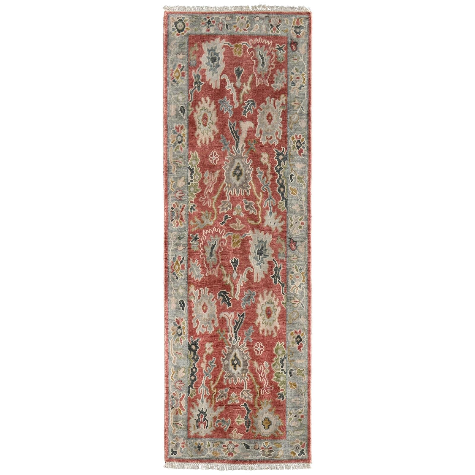 Feizy Karina 69G4F Transitional Floral & Botanical Rug in Red/Gray/Ivory - Image 8